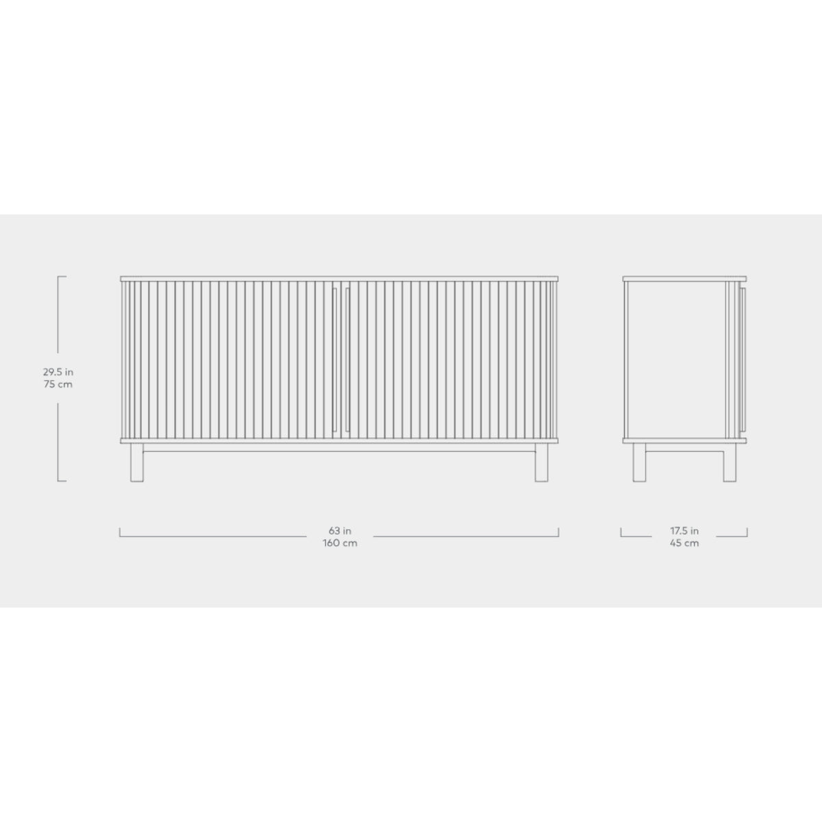 Ledger Sideboard Vintage Oak by Gus*