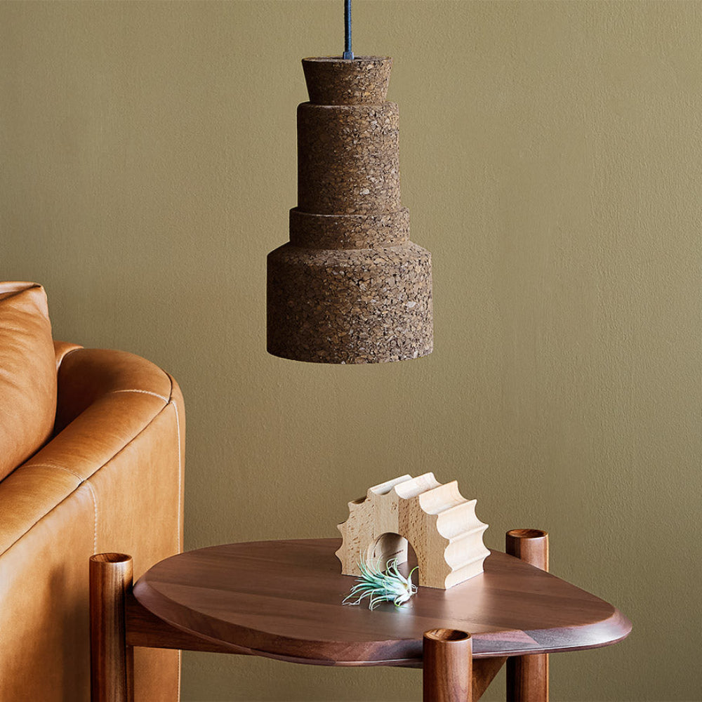 Buoy Small Pendant Light Cork Carbonized by Gus*