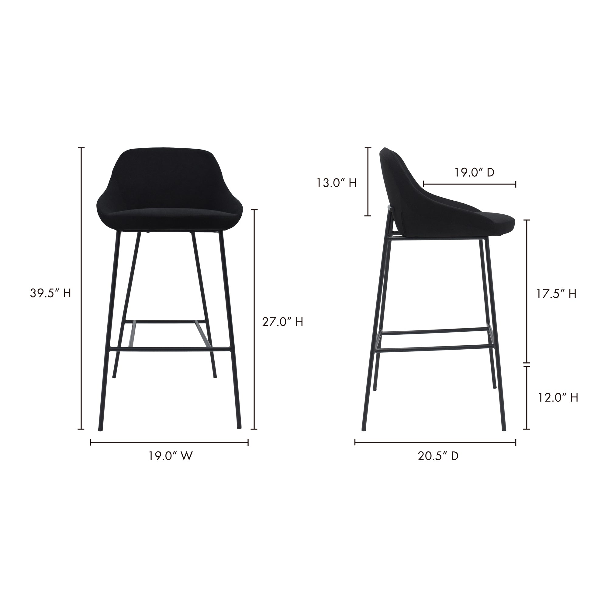 Shelby Bar Stool Black Bar Stools Moe's    Four Hands, Mid Century Modern Furniture, Old Bones Furniture Company, Old Bones Co, Modern Mid Century, Designer Furniture, Furniture Sale, Warehouse Furniture Sale, Shelby Bar Stool Black Sale, https://www.oldbonesco.com/