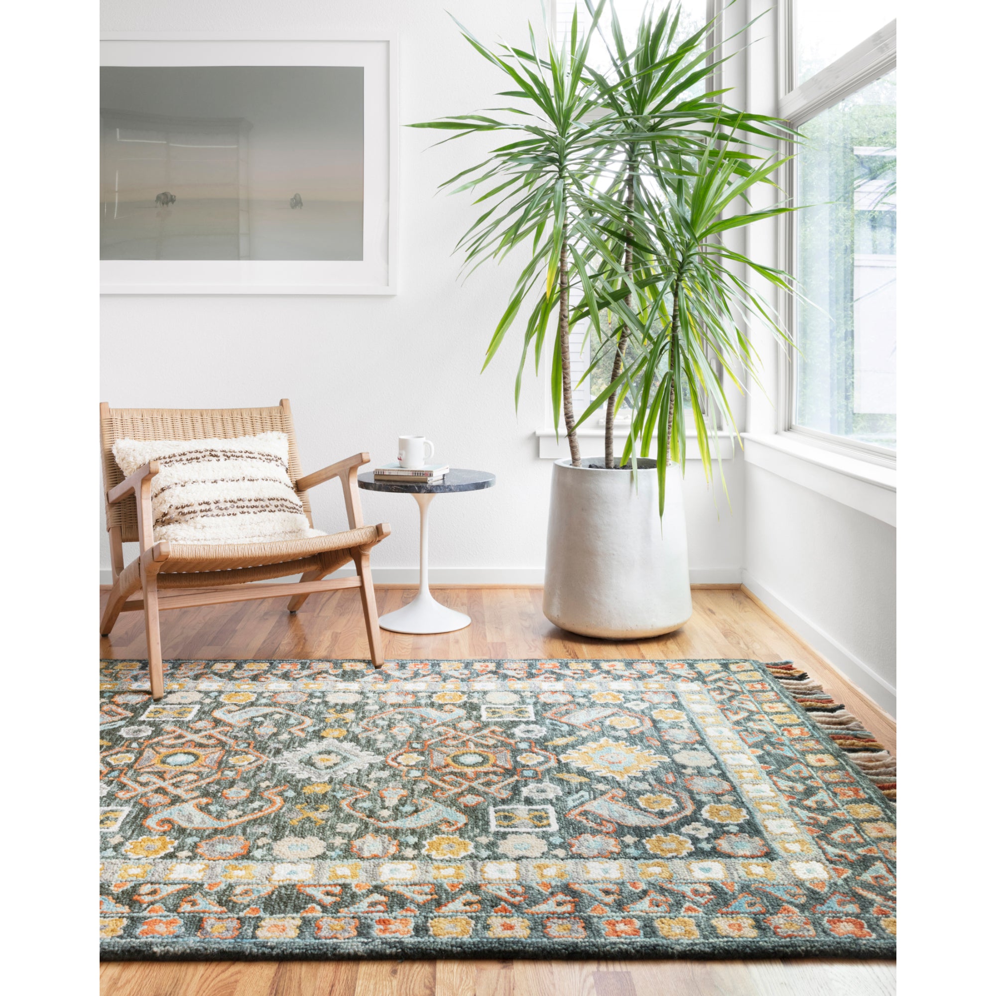 Loloi Elka Denim/Multi 18" x 18" Sample Rug