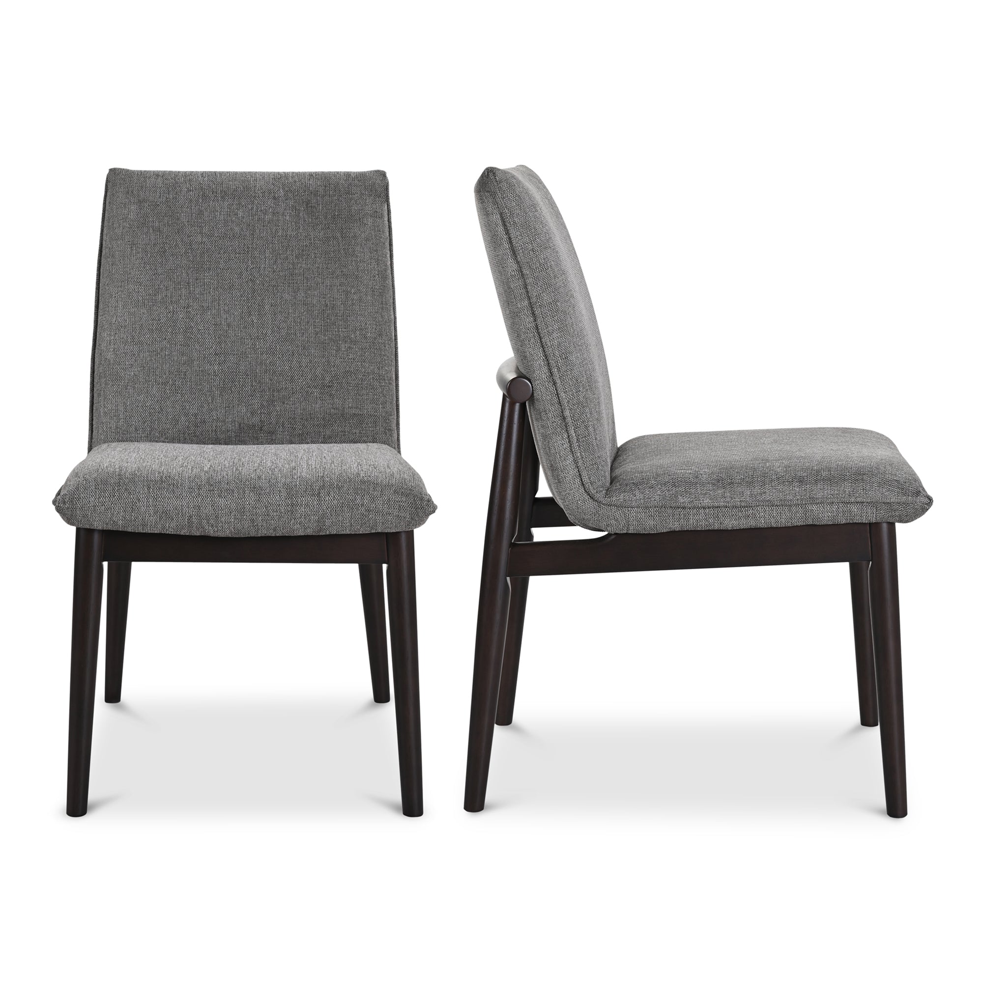 Charlie Dining Chair - Set of Two Dark GreyDining Chairs Moe's Dark Grey   Four Hands, Mid Century Modern Furniture, Old Bones Furniture Company, Old Bones Co, Modern Mid Century, Designer Furniture, Furniture Sale, Warehouse Furniture Sale, Charlie Dining Chair - Set of Two Sale, https://www.oldbonesco.com/