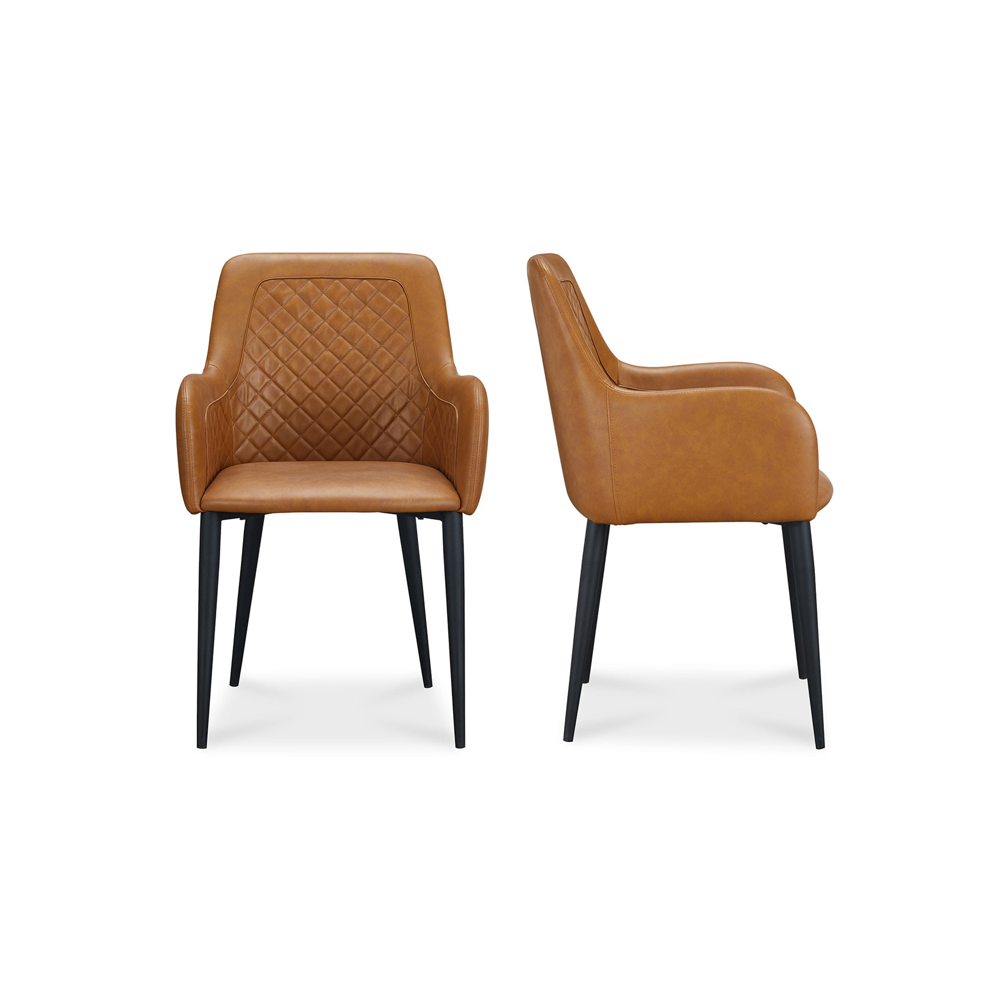 Cantata Dining Chair Tawny Vegan Leather - Set of Two Dining Chairs Moe's    Four Hands, Mid Century Modern Furniture, Old Bones Furniture Company, Old Bones Co, Modern Mid Century, Designer Furniture, Furniture Sale, Warehouse Furniture Sale, Cantata Dining Chair Tawny Vegan Leather - Set of Two Sale, https://www.oldbonesco.com/