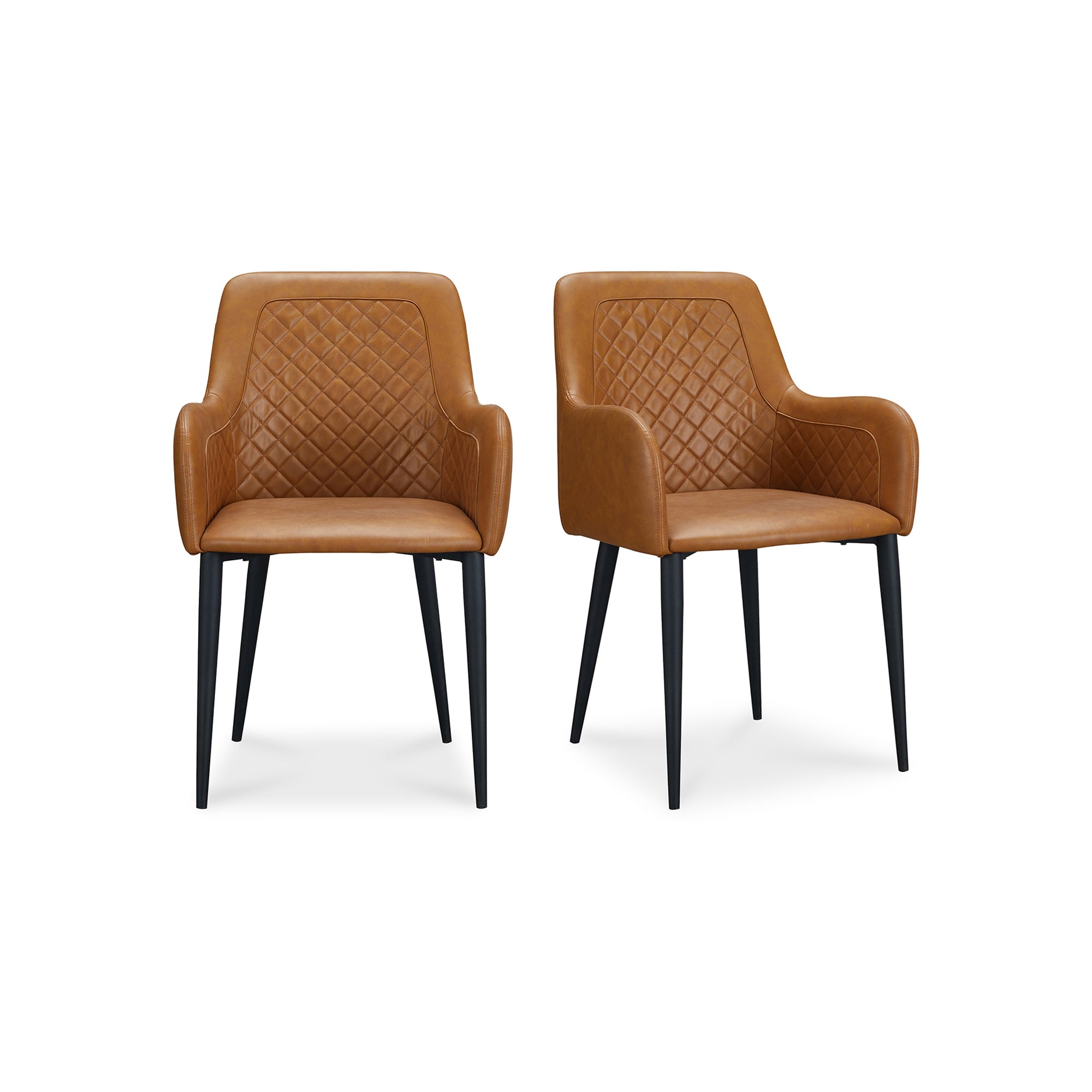 Cantata Dining Chair Tawny Vegan Leather - Set of Two Dining Chairs Moe's    Four Hands, Mid Century Modern Furniture, Old Bones Furniture Company, Old Bones Co, Modern Mid Century, Designer Furniture, Furniture Sale, Warehouse Furniture Sale, Cantata Dining Chair Tawny Vegan Leather - Set of Two Sale, https://www.oldbonesco.com/