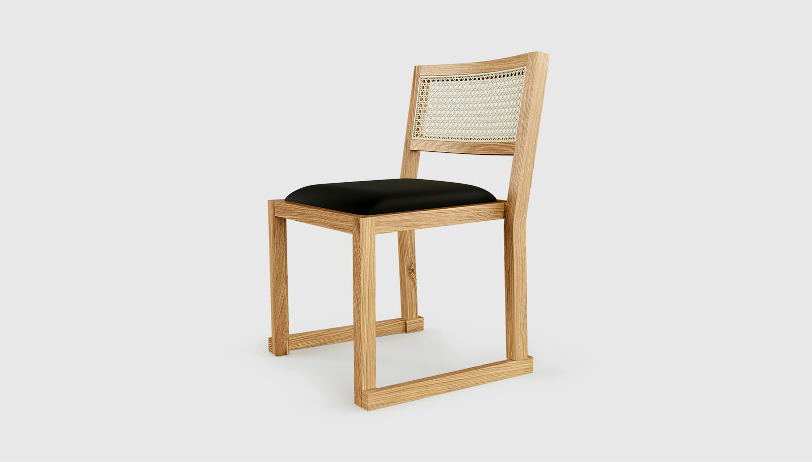 Eglinton Dining Chair White Oak / Vinyl NoirDining Chair Gus* White Oak / Vinyl Noir Four Hands, Mid Century Modern Furniture, Old Bones Furniture Company, Old Bones Co, Modern Mid Century, Designer Furniture, https://www.oldbonesco.com/