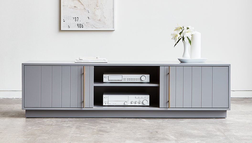 Elora Media Stand Storage Gus* Four Hands, Mid Century Modern Furniture, Old Bones Furniture Company, Old Bones Co, Modern Mid Century, Designer Furniture, https://www.oldbonesco.com/