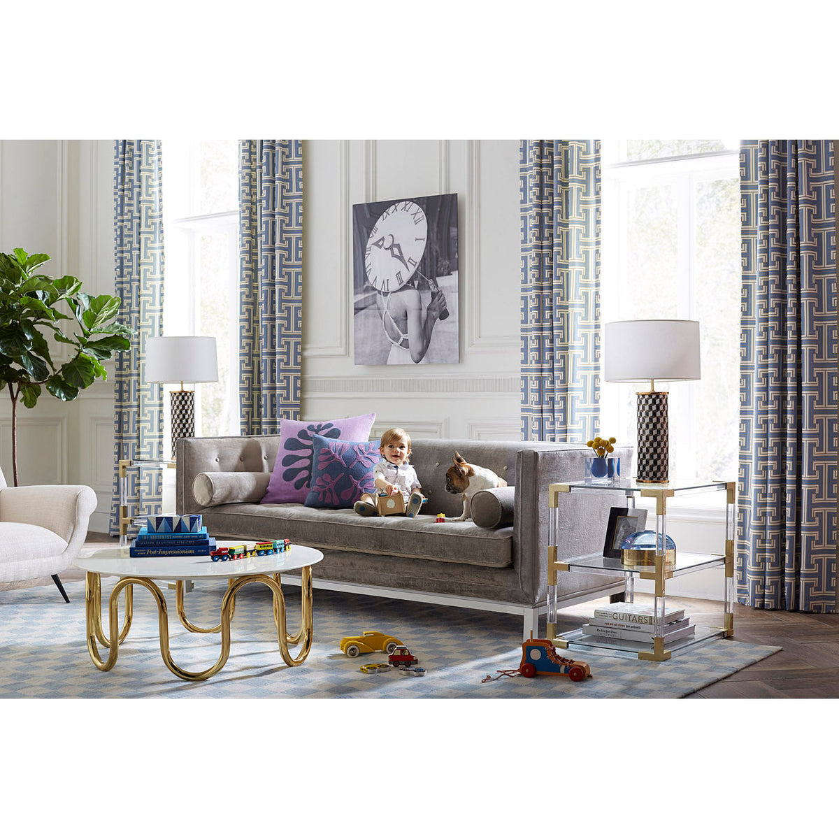 Checkerboard Small Scale Flatweave Rug