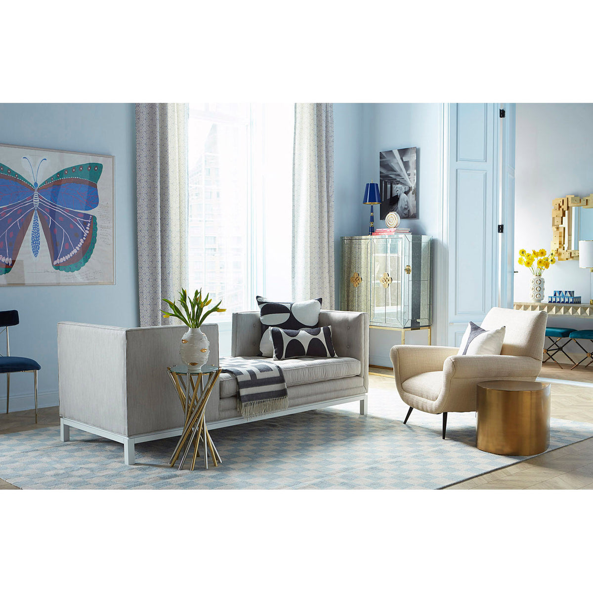 Checkerboard Small Scale Flatweave Rug