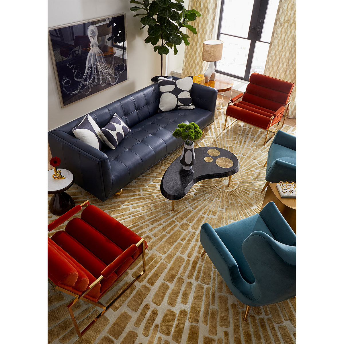 Sunburst Hand-Knotted Rug