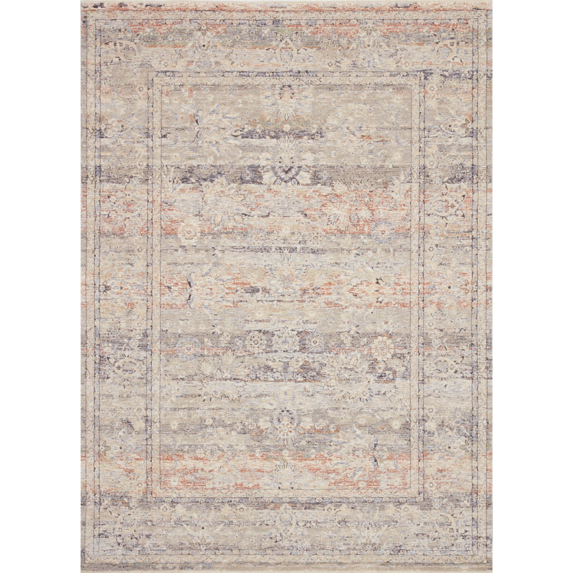Loloi Faye Denim/Rust Rug