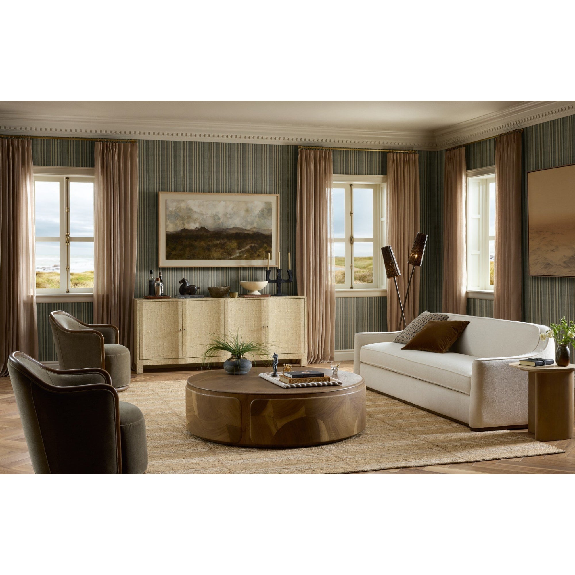 Chella 96" Sofa - Laughlin Bone