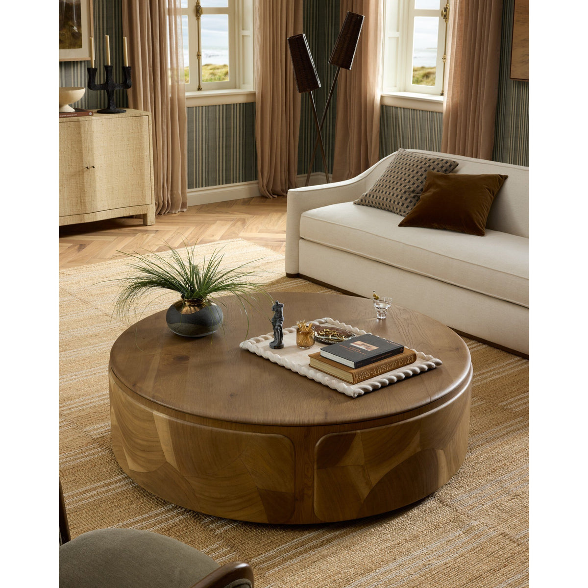 Marlena Coffee Table - Smoked American Oak Veneer by Four Hands
