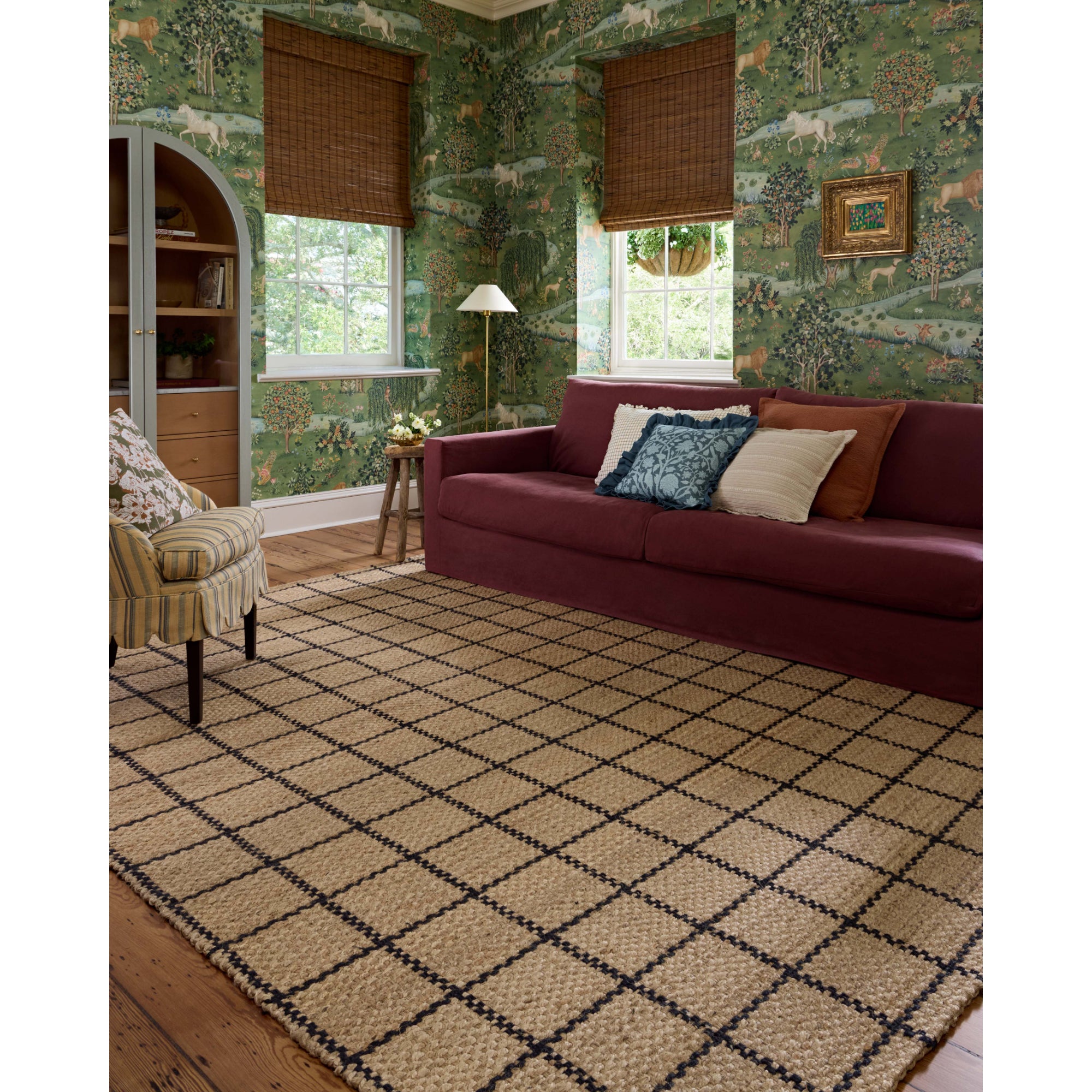 Chris Loves Julia x Loloi Fletcher Natural/Black Rug