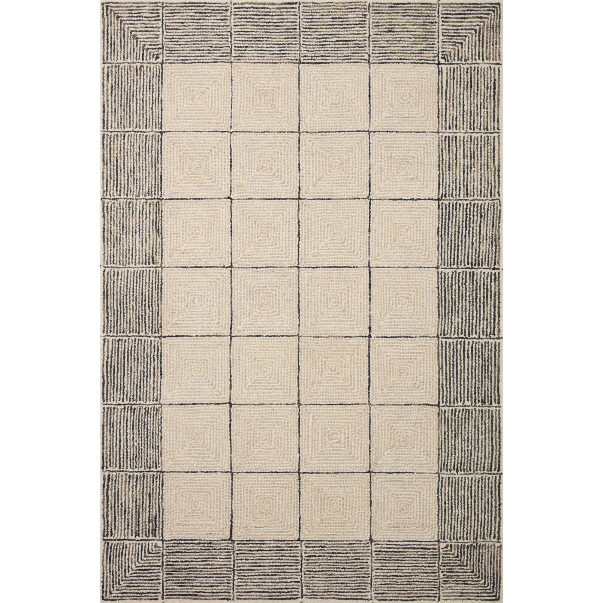 Chris Loves Julia x Loloi Francis Cream/Black Rug