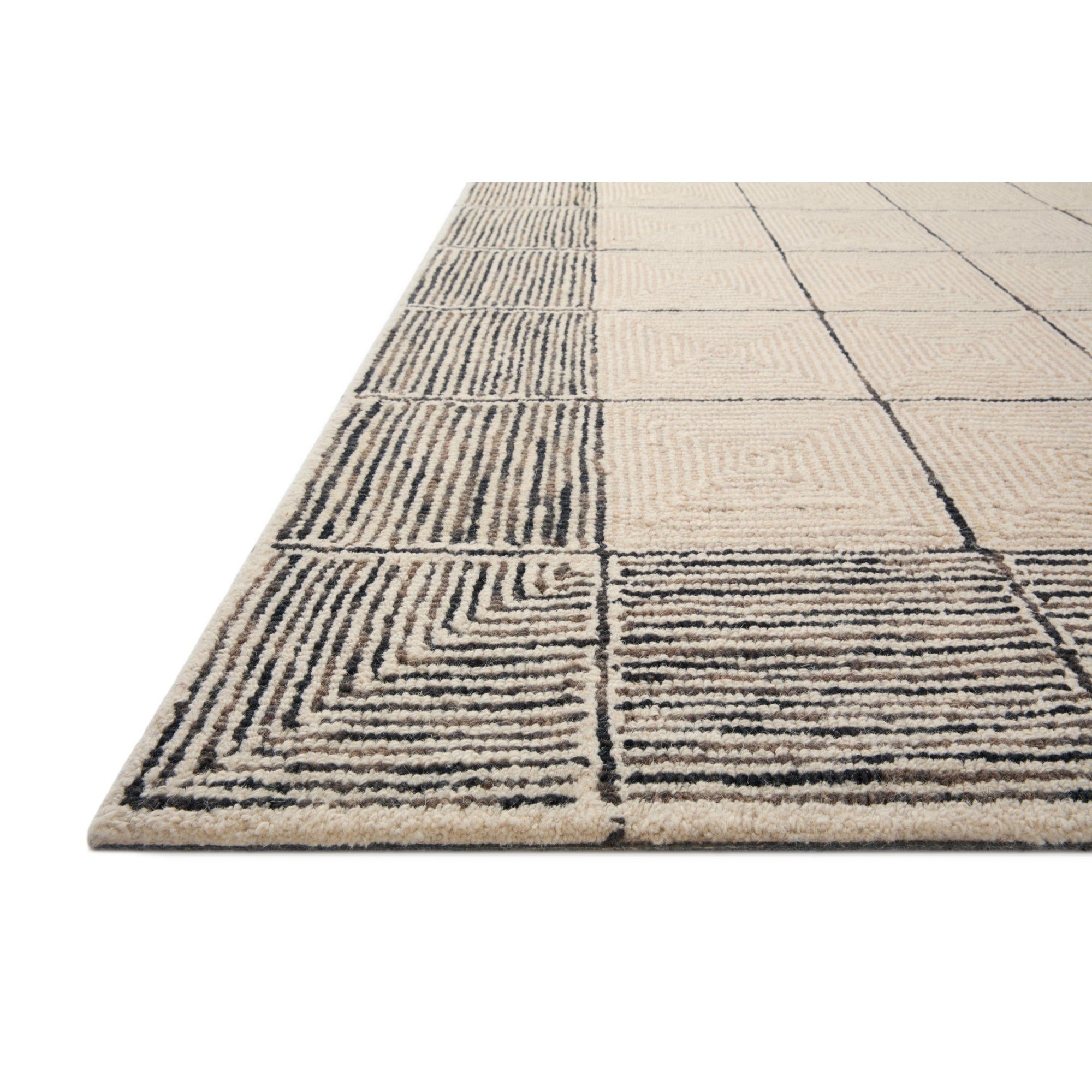 Chris Loves Julia x Loloi Francis Cream/Black Rug