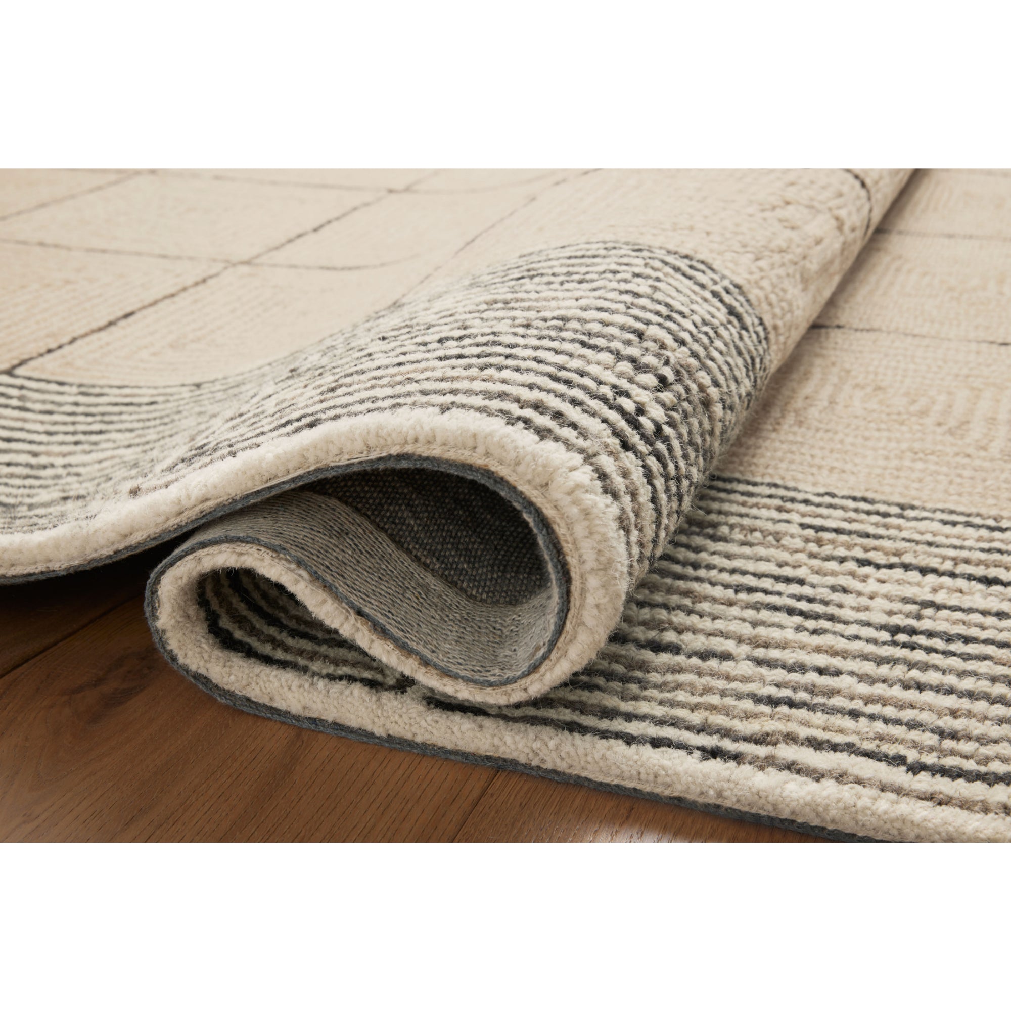 Chris Loves Julia x Loloi Francis Cream/Black Rug