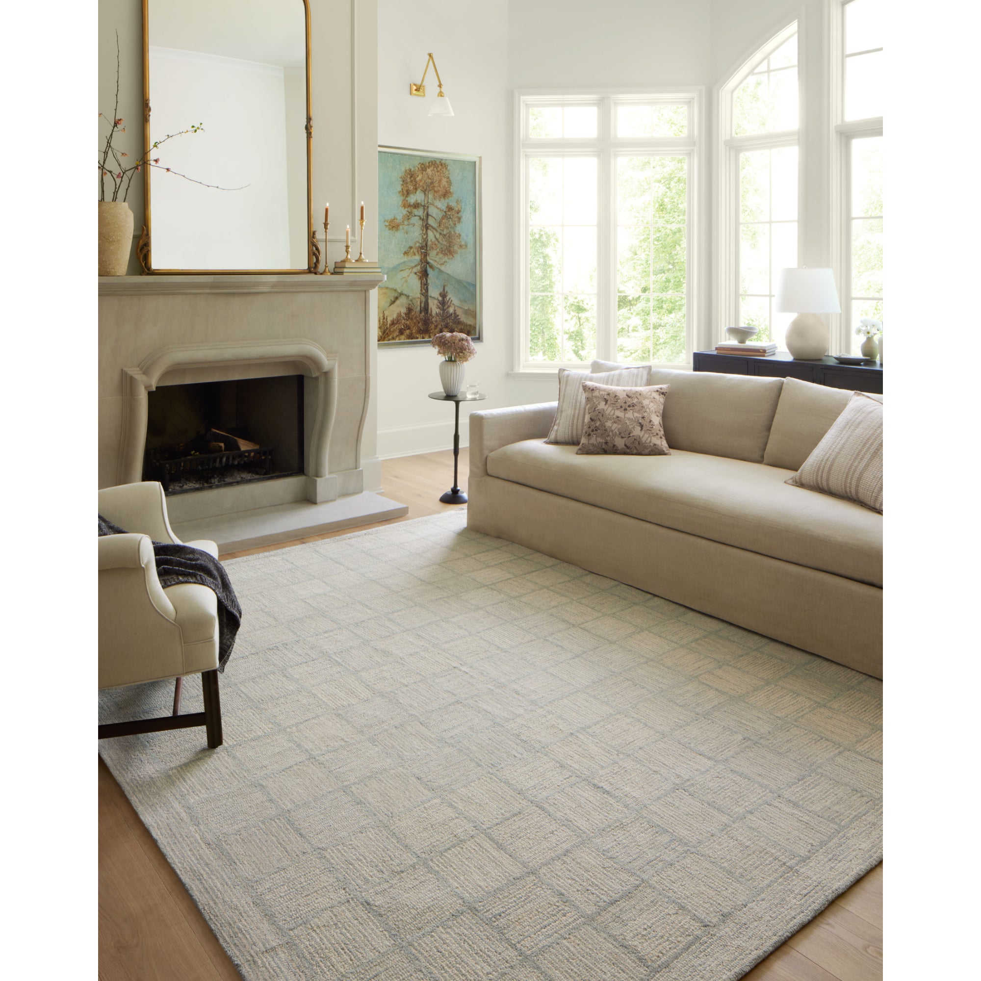 Chris Loves Julia x Loloi Francis Silver/Sky Rug