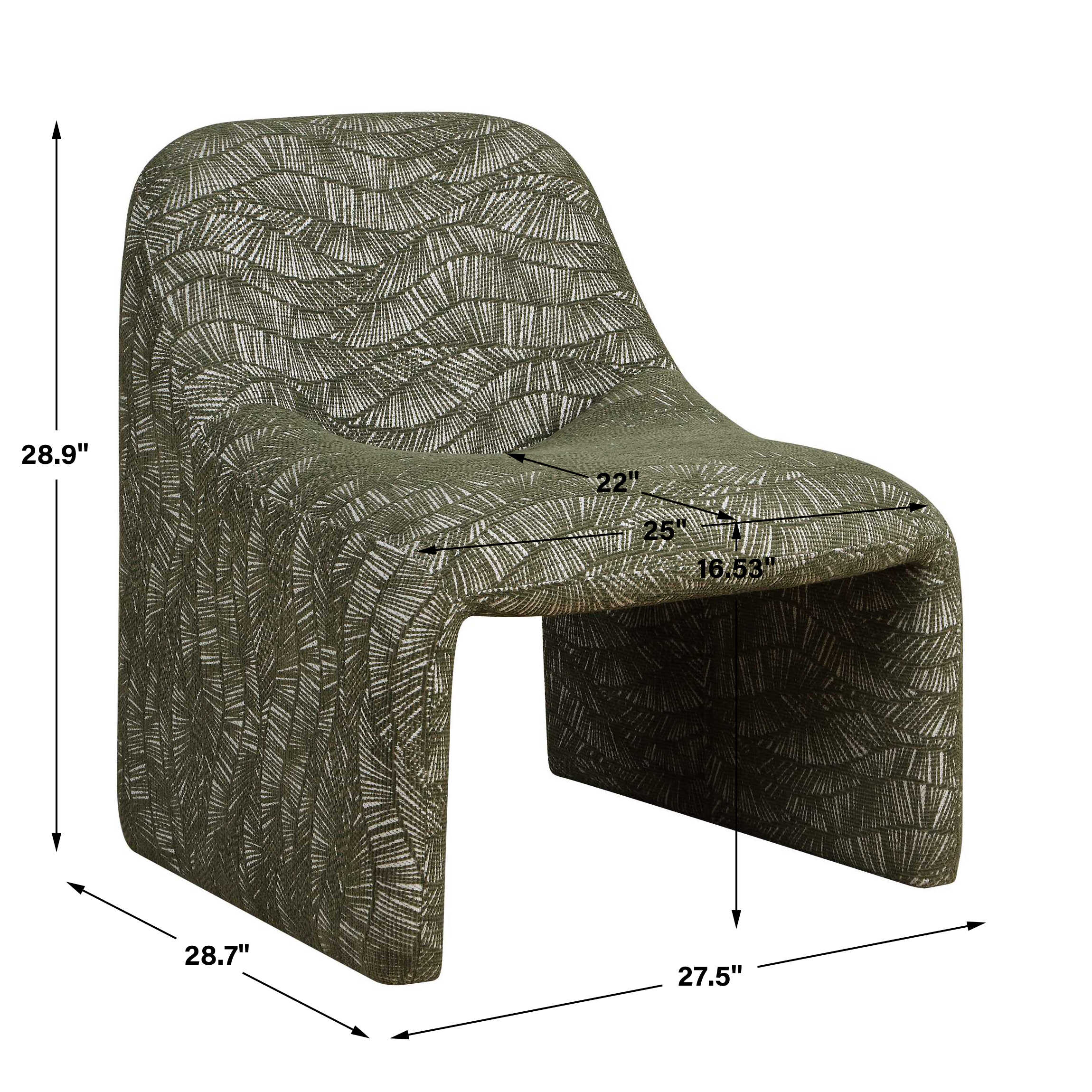 Uttermost Menlo Olive Green Accent Chair