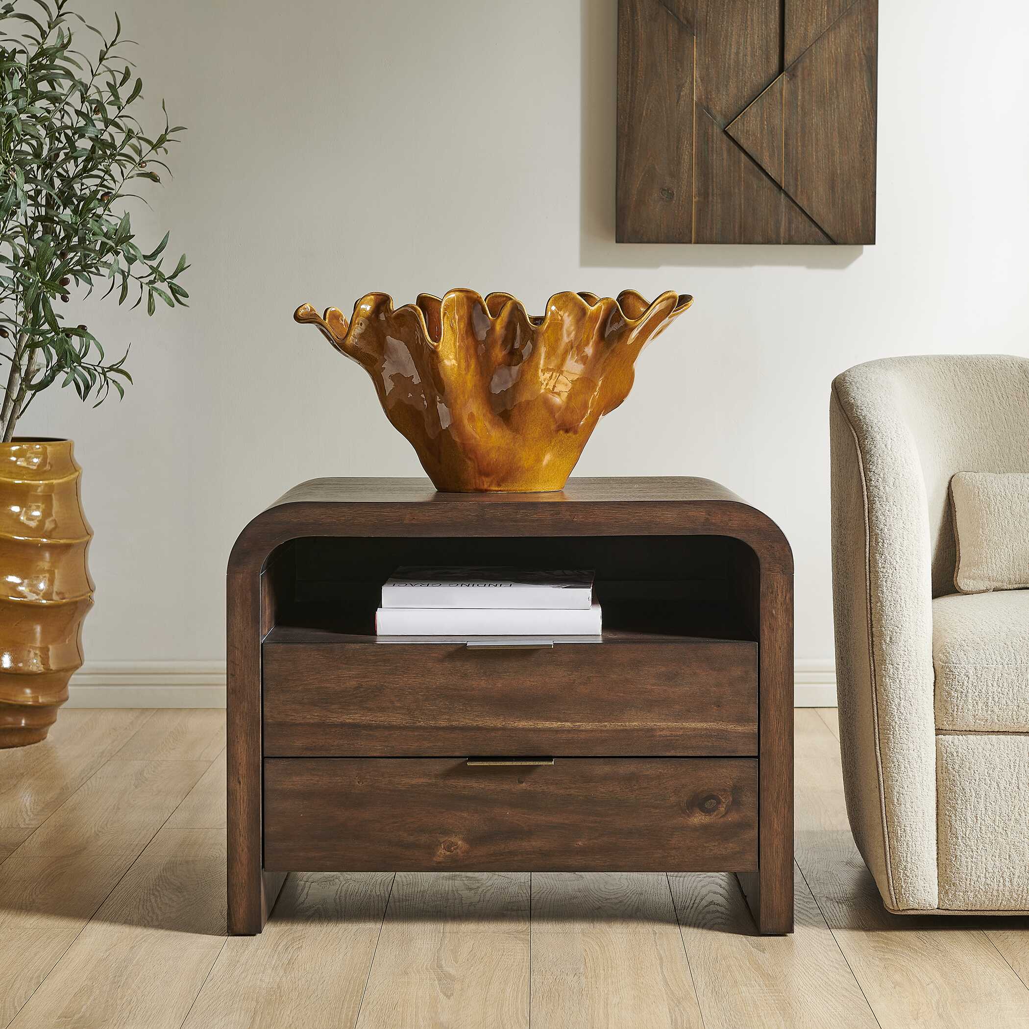 Uttermost Decatur Dark Walnut Side Table