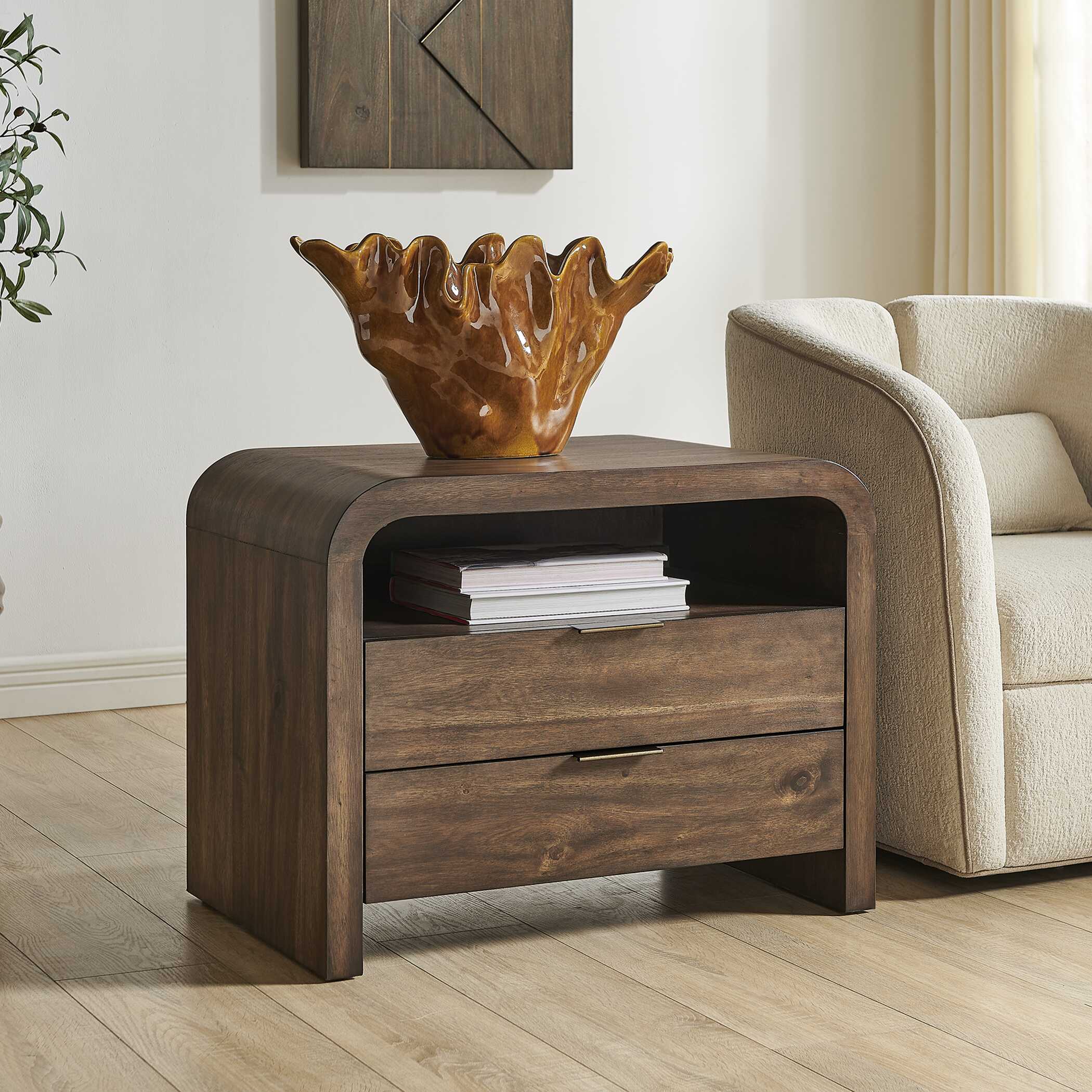 Uttermost Decatur Dark Walnut Side Table