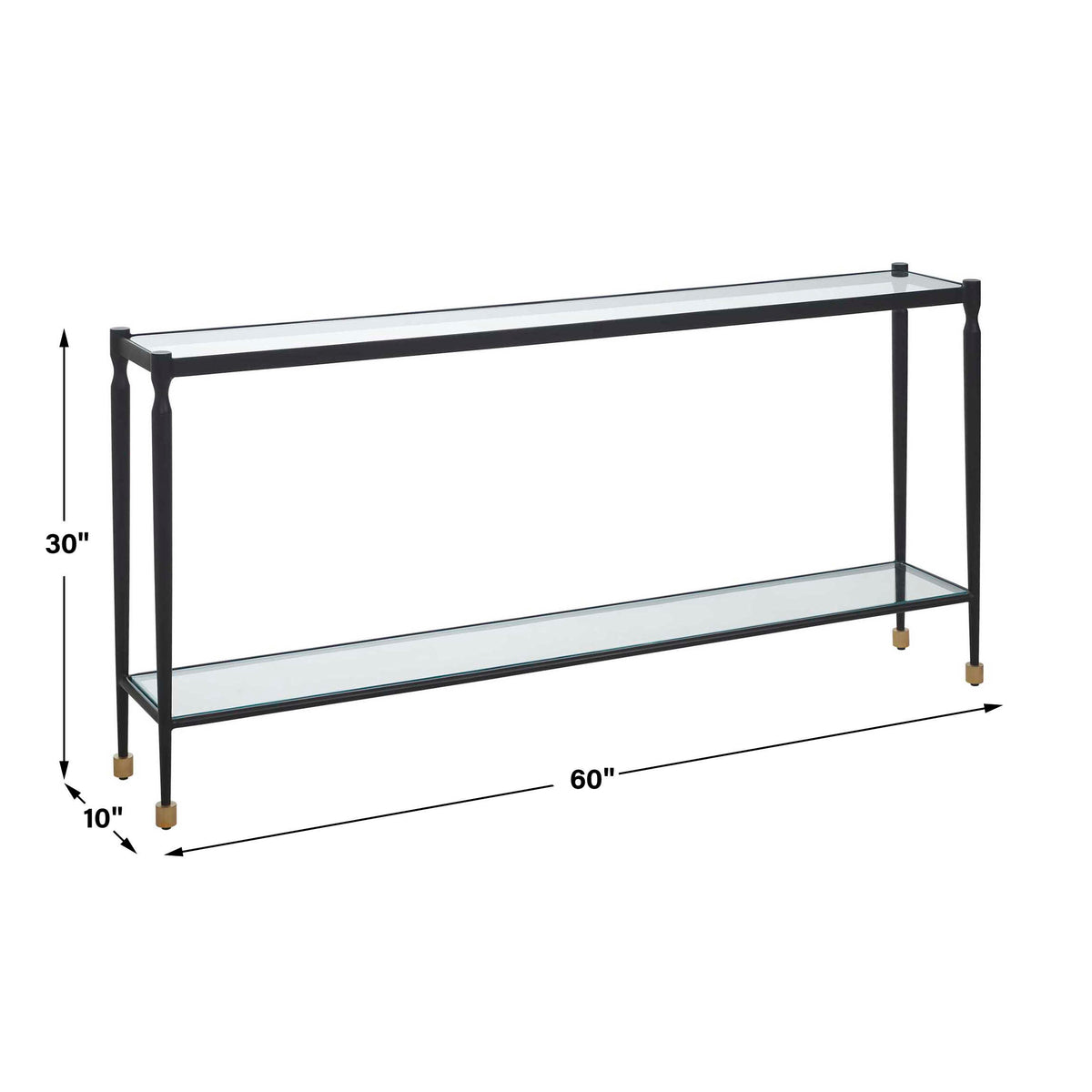 Uttermost Javana Glass/Iron Console Table by Uttermost