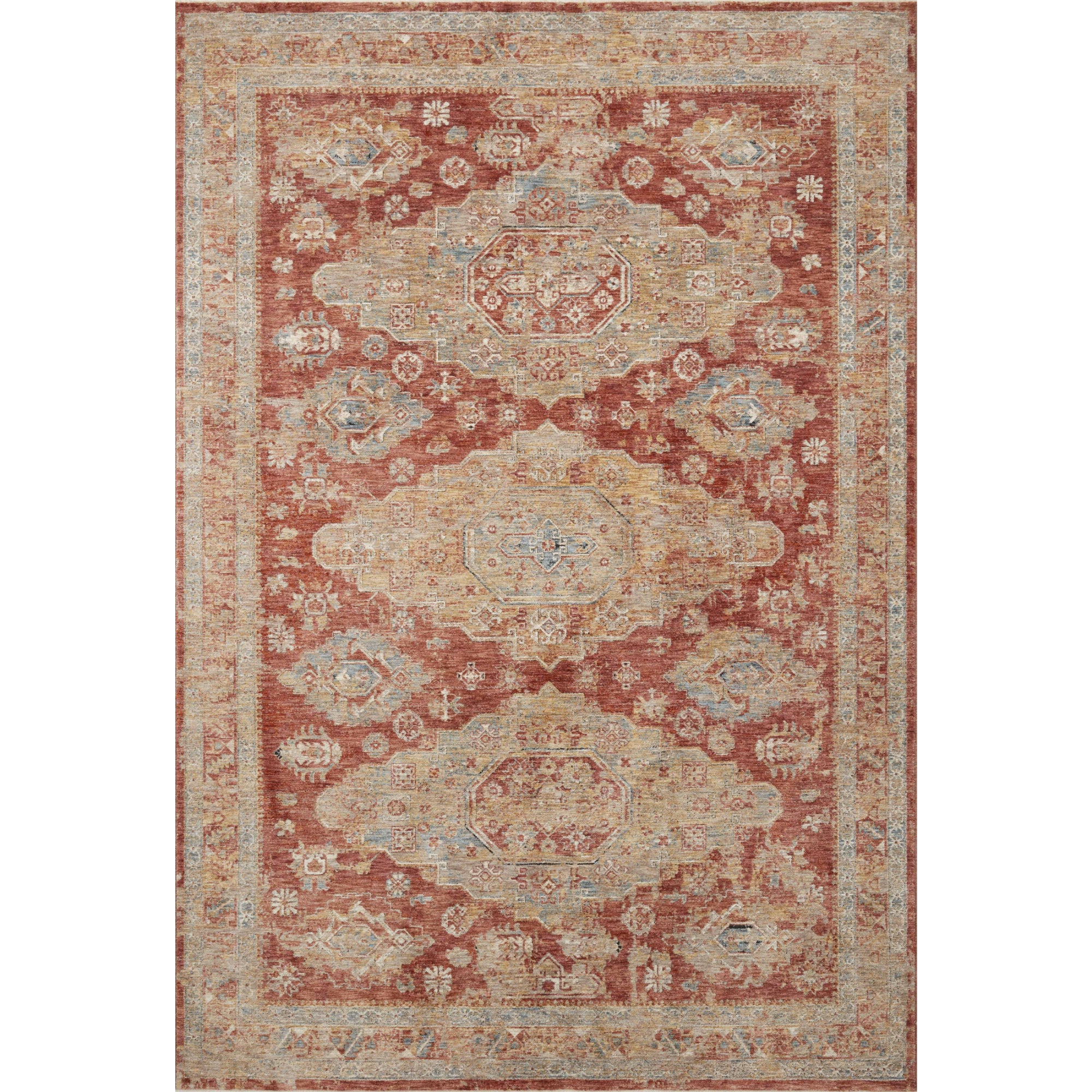 Loloi Gaia GAA-02 Gold/Brick Rug