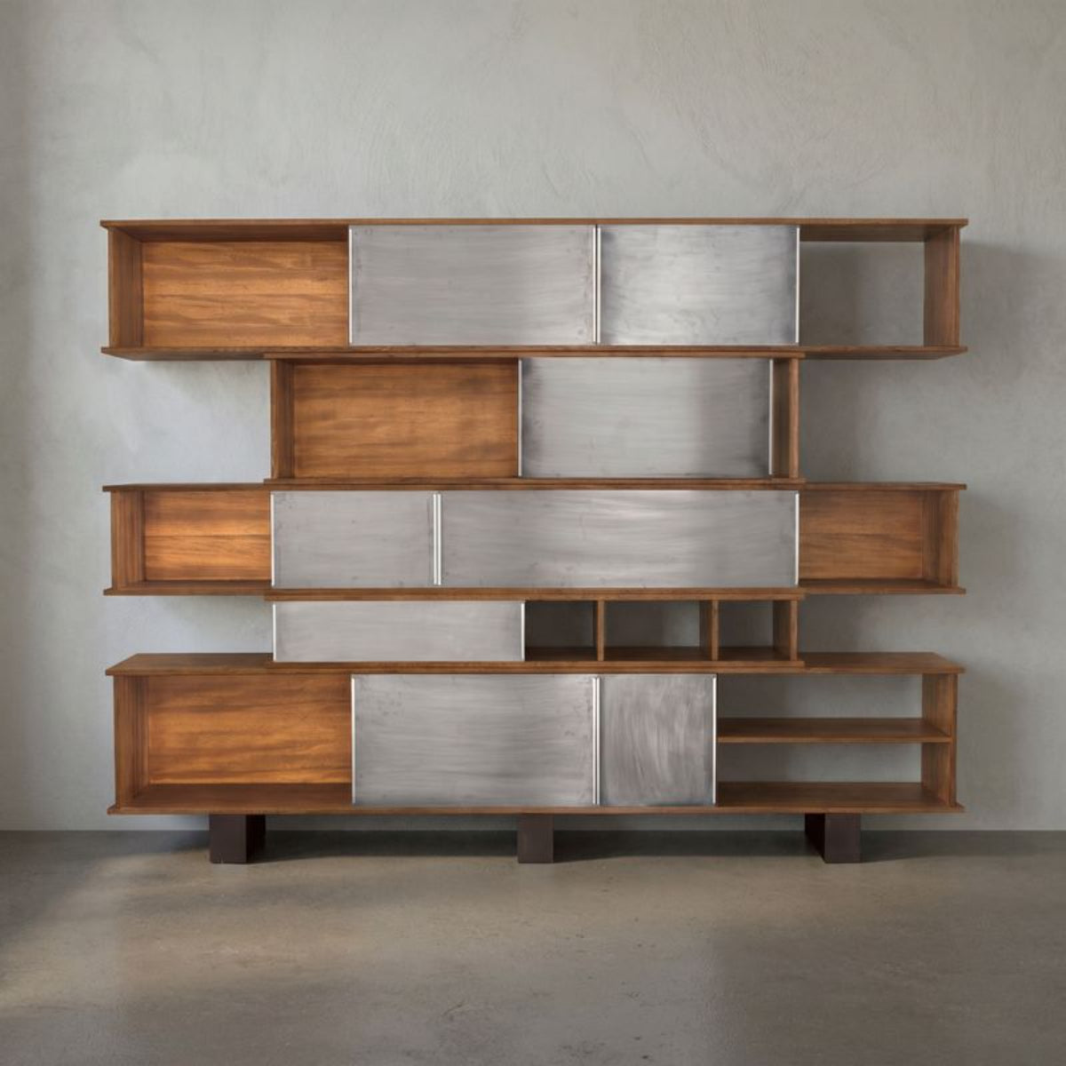 Cyrus Shelving with Aluminum Panels by Noir