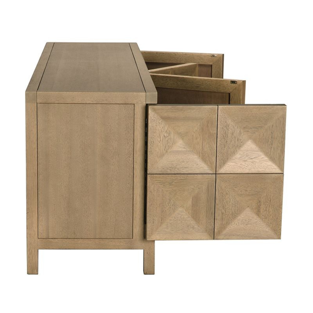 Quadrant 4 Door Sideboard - Washed Walnut