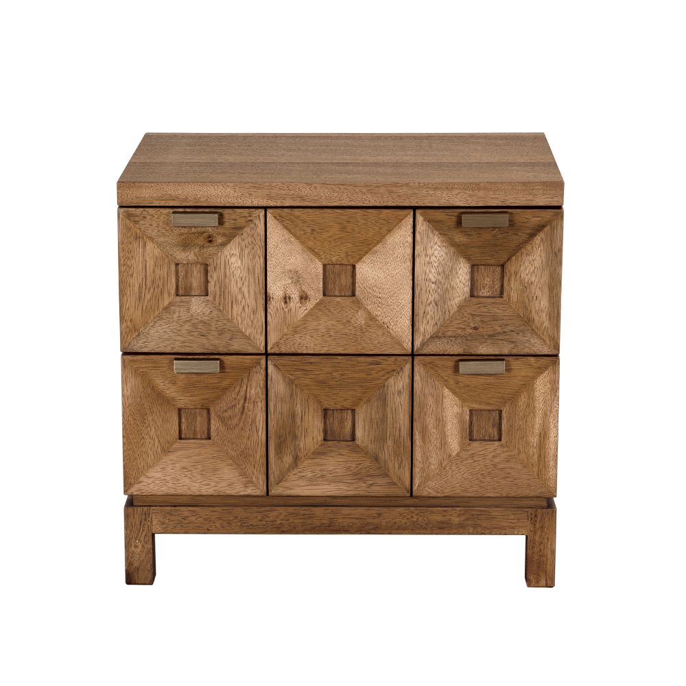 Musashi 2 Drawer Small Cabinet - Dark Walnut