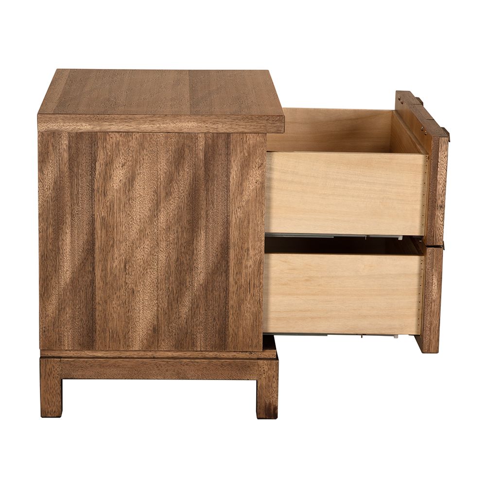 Musashi 2 Drawer Small Cabinet - Dark Walnut