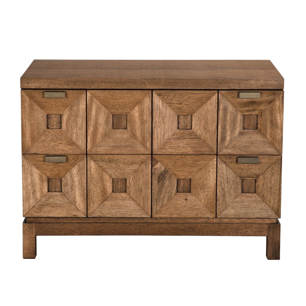 Musashi 2 Drawer Large Cabinet - Dark Walnut