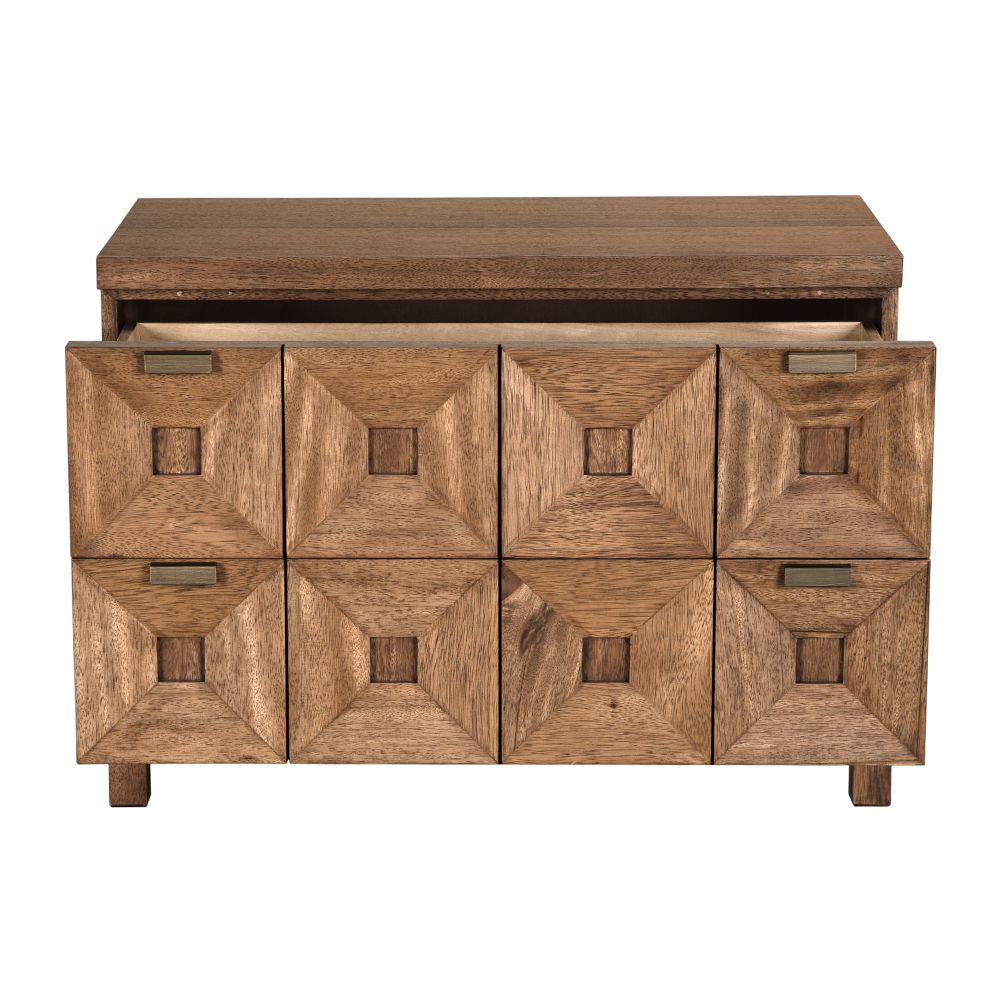 Musashi 2 Drawer Large Cabinet - Dark Walnut