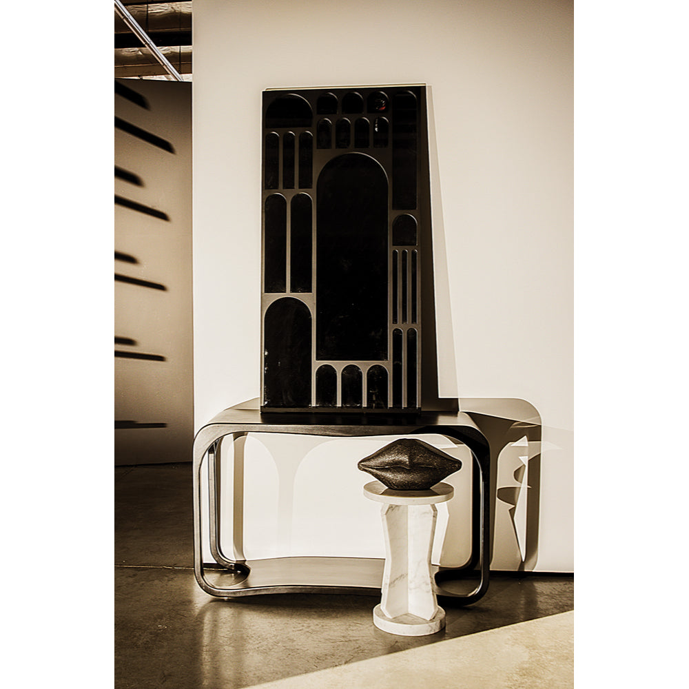 Doorway Mirror - Black Steel