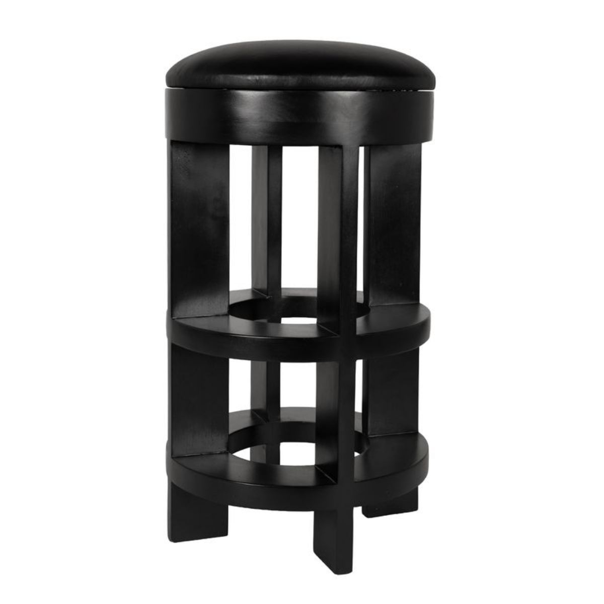 Berlin Bar Stool with Swivel Leather Seat