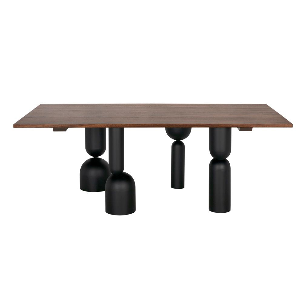 Leandra Dining Table with Walnut Top