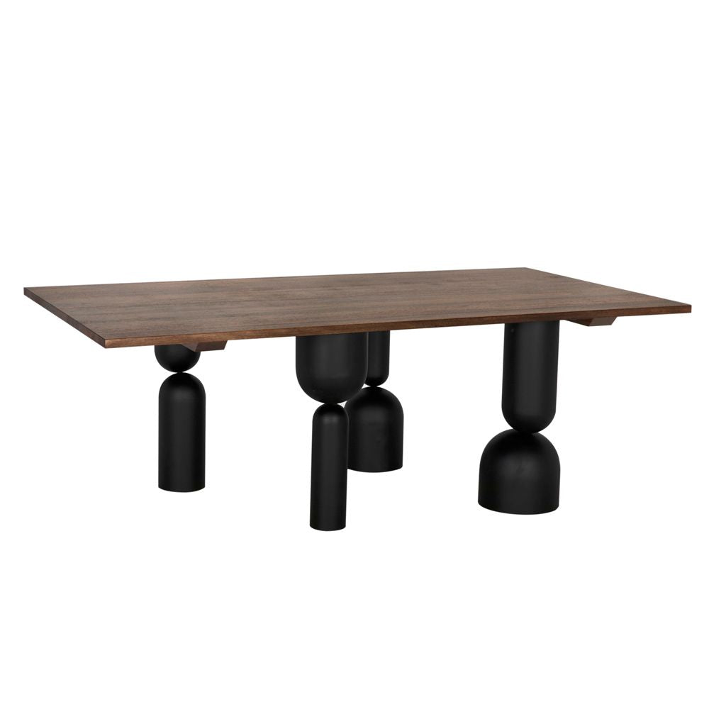 Leandra Dining Table with Walnut Top