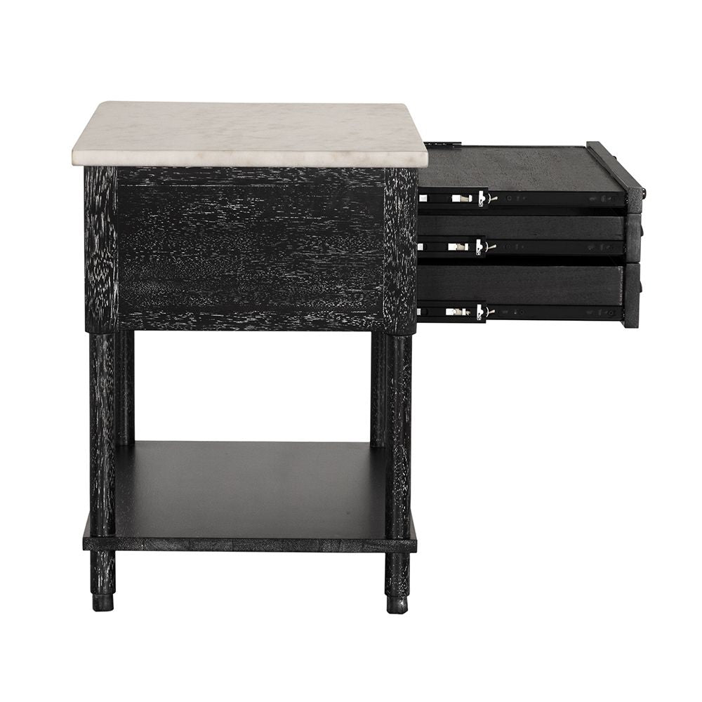 Artemio Side Table with Marble Top