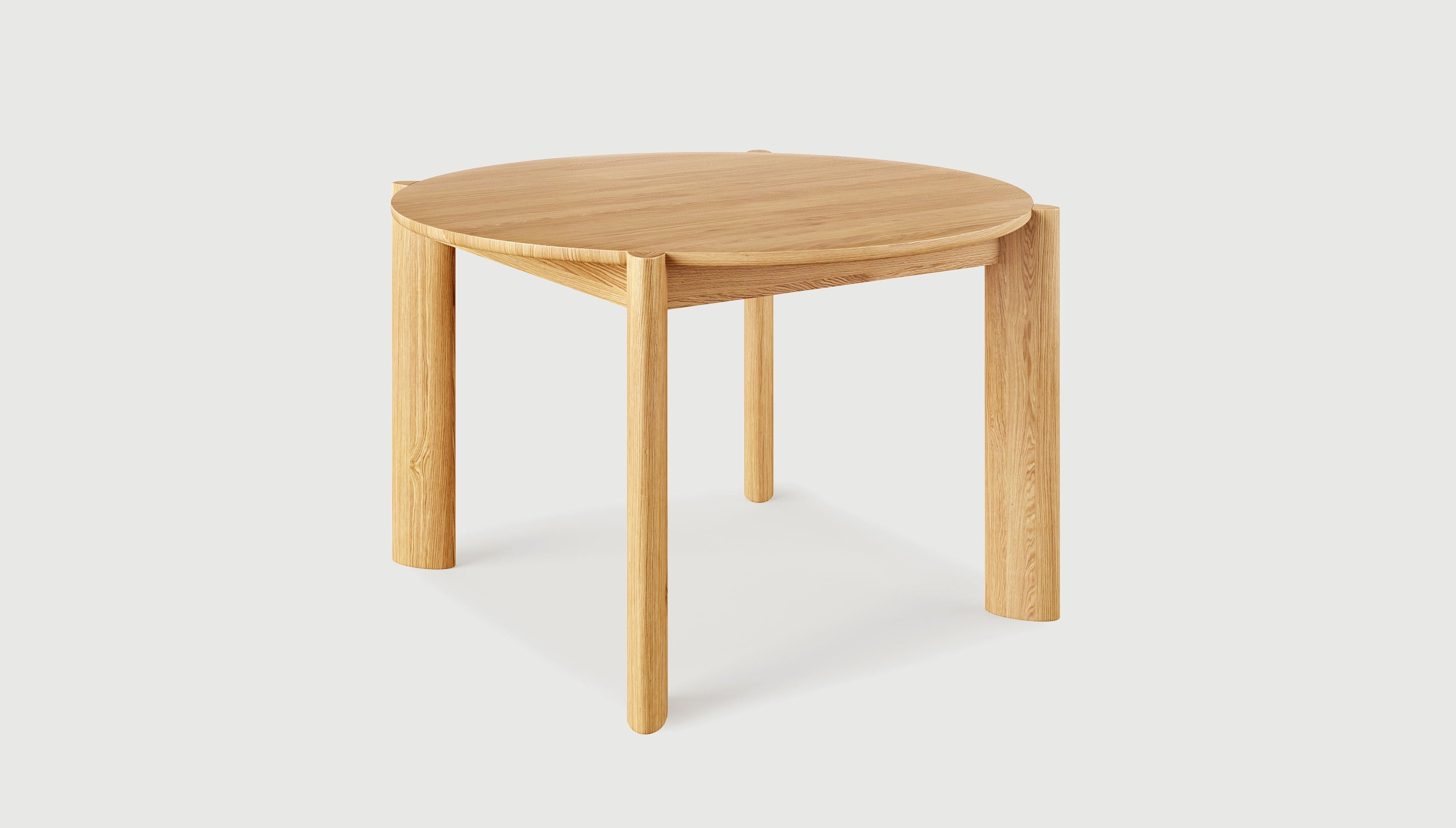 Bancroft Round Dining Table White OakDining Table Gus* White Oak Four Hands, Mid Century Modern Furniture, Old Bones Furniture Company, Old Bones Co, Modern Mid Century, Designer Furniture, https://www.oldbonesco.com/