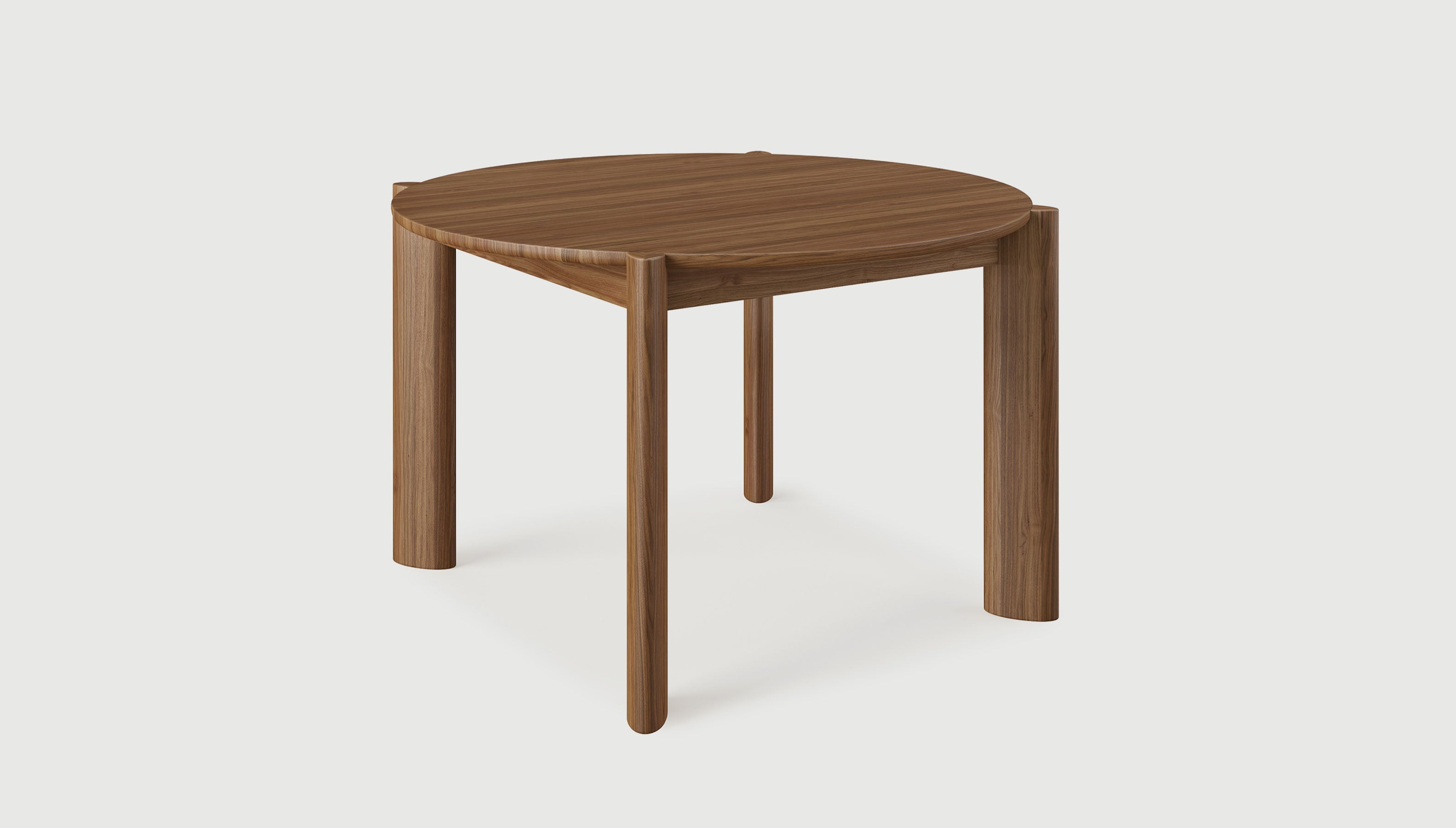 Bancroft Round Dining Table Classic WalnutDining Table Gus* Classic Walnut Four Hands, Mid Century Modern Furniture, Old Bones Furniture Company, Old Bones Co, Modern Mid Century, Designer Furniture, https://www.oldbonesco.com/