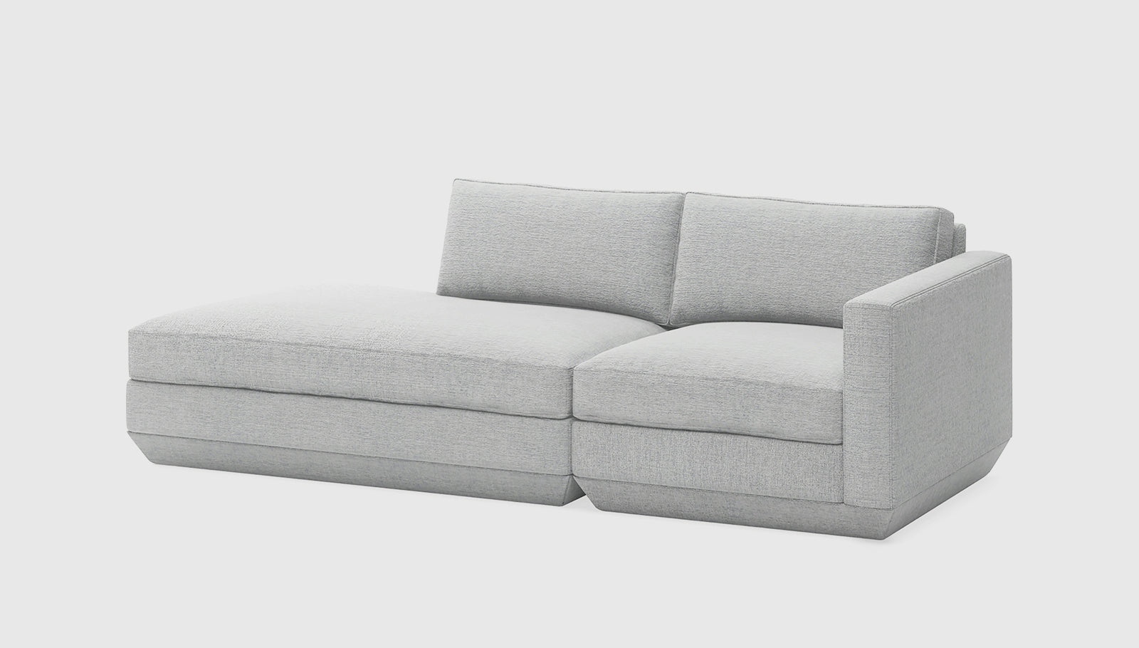 Podium Modular 2PC Lounge Lounge Sofa Gus* Four Hands, Mid Century Modern Furniture, Old Bones Furniture Company, Old Bones Co, Modern Mid Century, Designer Furniture, https://www.oldbonesco.com/