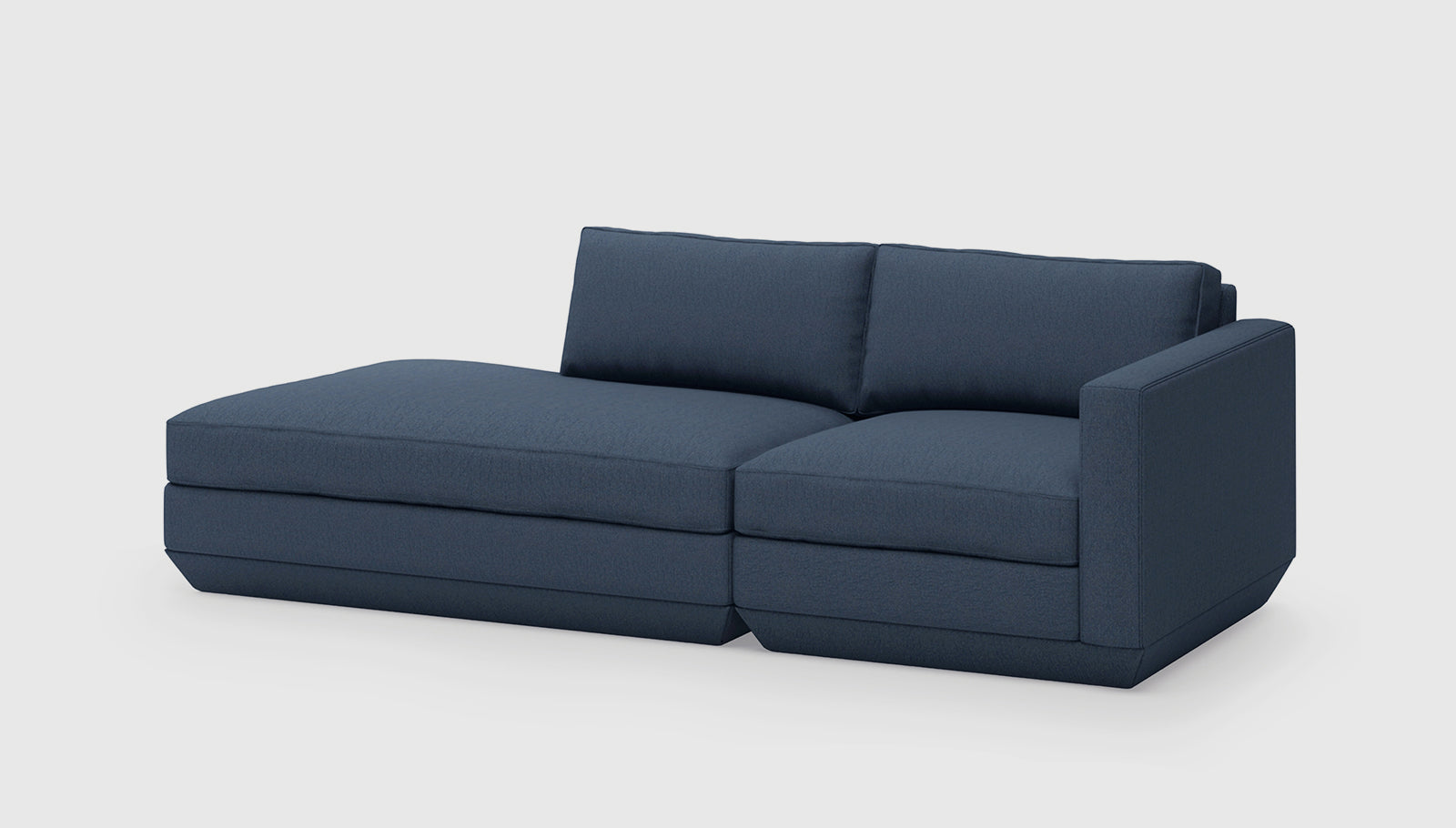 Podium Modular 2PC Lounge Lounge Sofa Gus* Four Hands, Mid Century Modern Furniture, Old Bones Furniture Company, Old Bones Co, Modern Mid Century, Designer Furniture, https://www.oldbonesco.com/