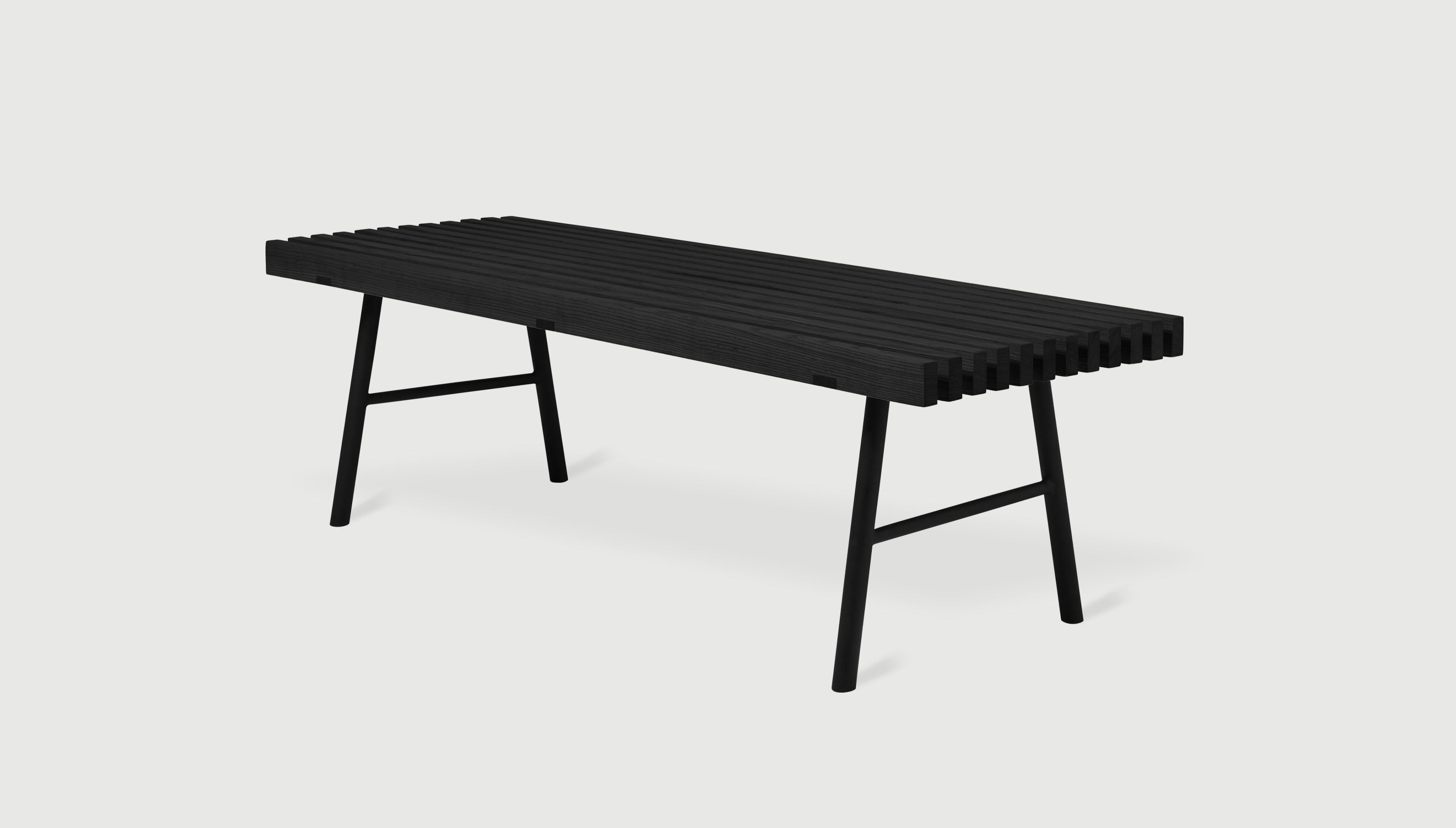 Transit Bench Black AshBench Gus* Black Ash Four Hands, Mid Century Modern Furniture, Old Bones Furniture Company, Old Bones Co, Modern Mid Century, Designer Furniture, https://www.oldbonesco.com/