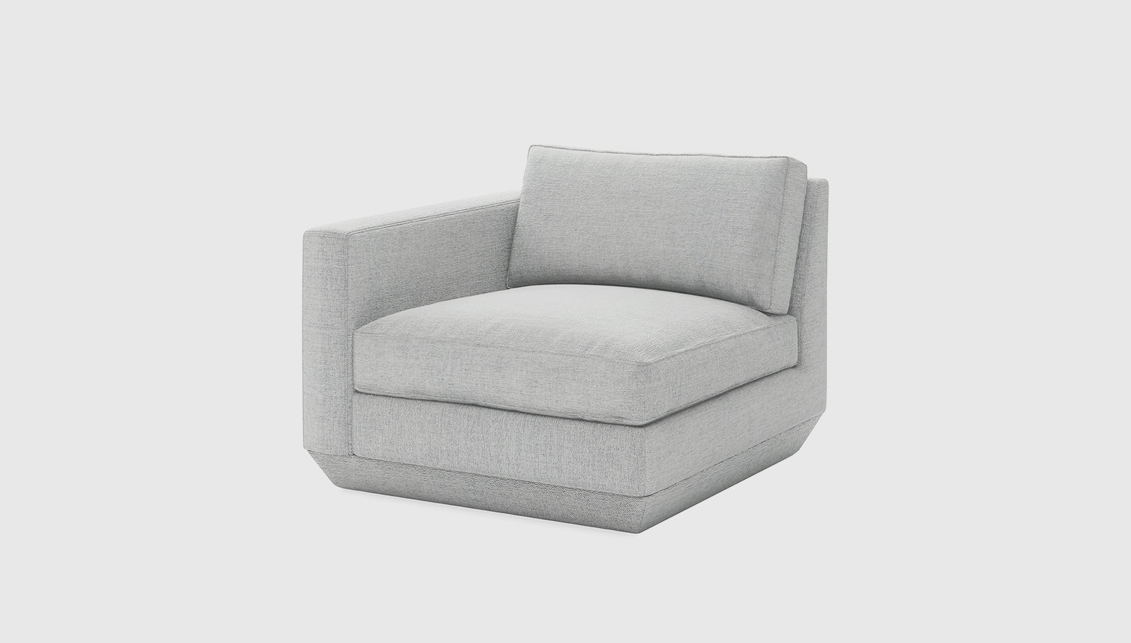 Podium Modular Arm Left Sofa Gus* Four Hands, Mid Century Modern Furniture, Old Bones Furniture Company, Old Bones Co, Modern Mid Century, Designer Furniture, https://www.oldbonesco.com/