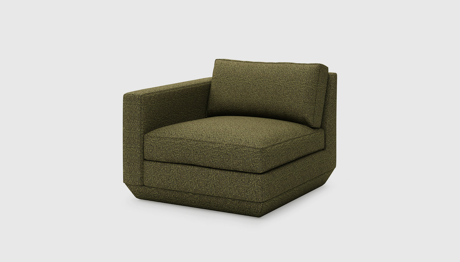 Podium Modular Arm Left Sofa Gus* Four Hands, Mid Century Modern Furniture, Old Bones Furniture Company, Old Bones Co, Modern Mid Century, Designer Furniture, https://www.oldbonesco.com/
