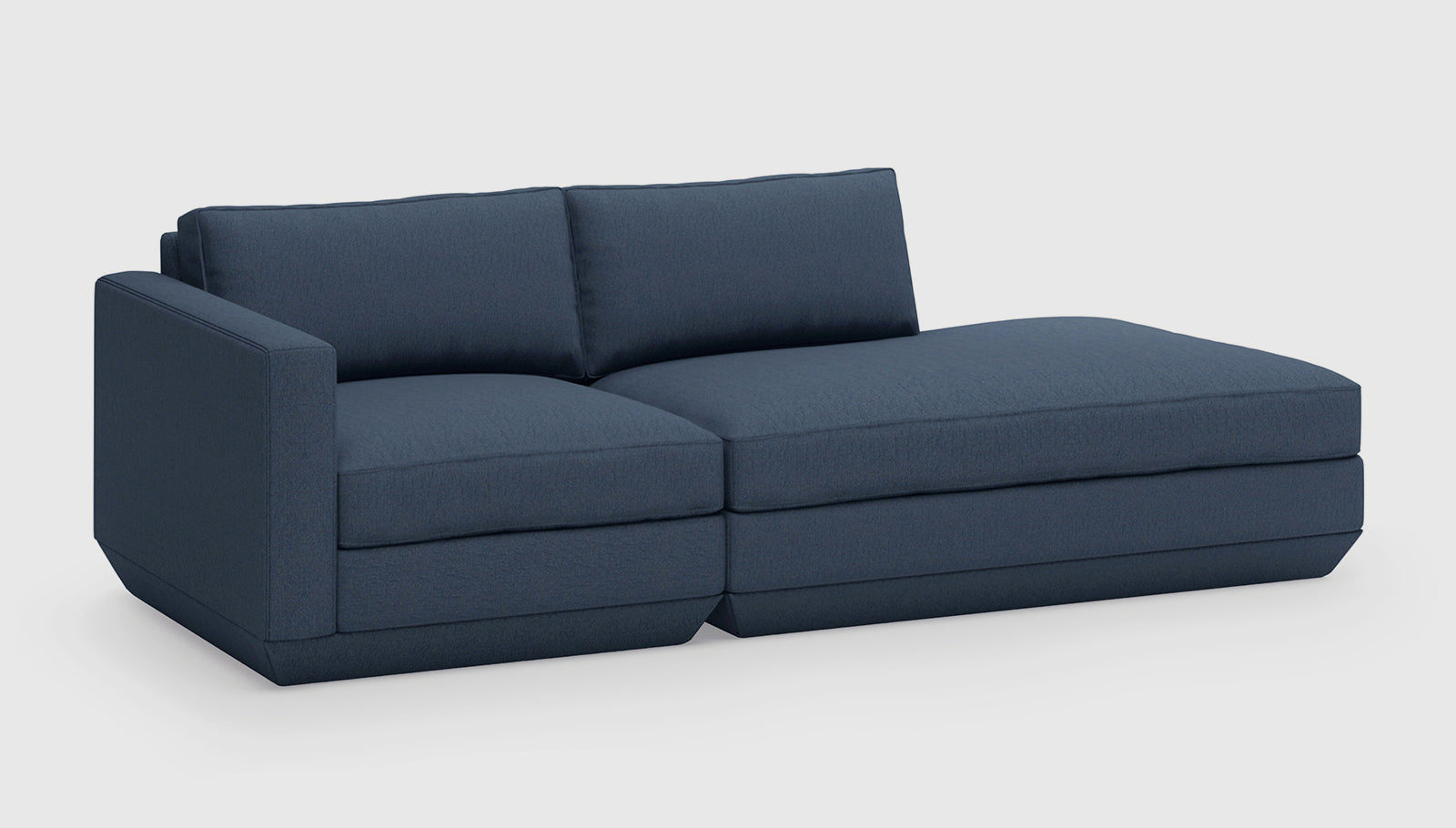 Podium Modular 2PC Lounge Lounge Sofa Gus* Four Hands, Mid Century Modern Furniture, Old Bones Furniture Company, Old Bones Co, Modern Mid Century, Designer Furniture, https://www.oldbonesco.com/