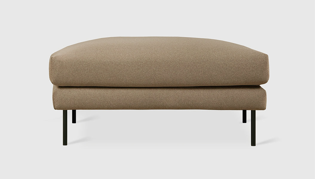 Renfrew Ottoman Ottoman Gus* Four Hands, Mid Century Modern Furniture, Old Bones Furniture Company, Old Bones Co, Modern Mid Century, Designer Furniture, https://www.oldbonesco.com/