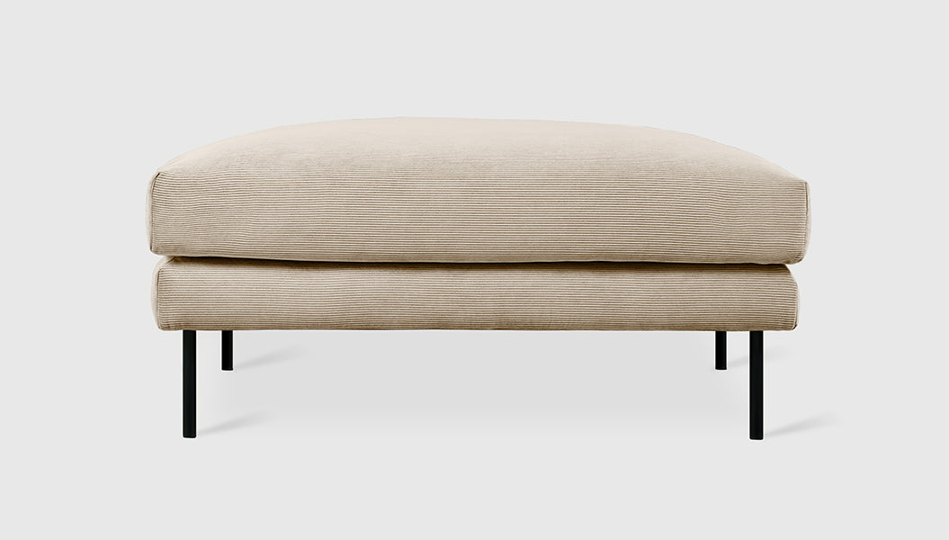 Renfrew Ottoman Ottoman Gus* Four Hands, Mid Century Modern Furniture, Old Bones Furniture Company, Old Bones Co, Modern Mid Century, Designer Furniture, https://www.oldbonesco.com/