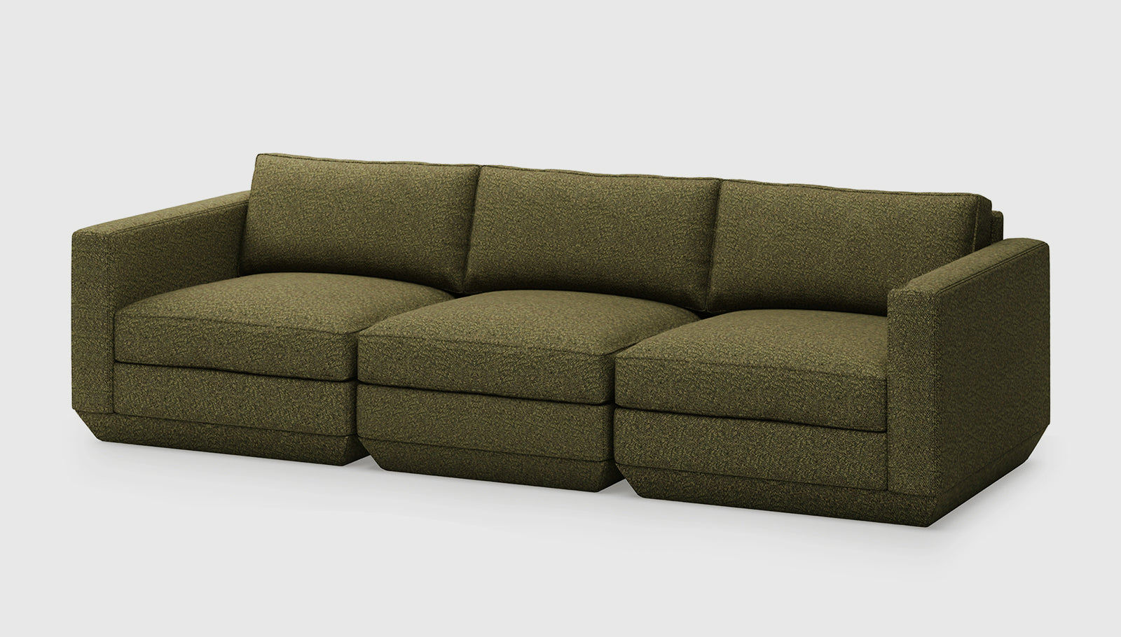 Podium Modular 3PC Sofa Sofa Gus* Four Hands, Mid Century Modern Furniture, Old Bones Furniture Company, Old Bones Co, Modern Mid Century, Designer Furniture, https://www.oldbonesco.com/
