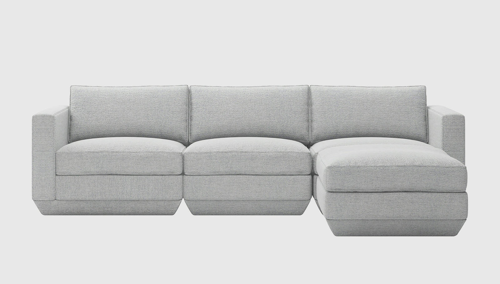 Podium Modular 4PC Sectional Sectionals Gus* Four Hands, Mid Century Modern Furniture, Old Bones Furniture Company, Old Bones Co, Modern Mid Century, Designer Furniture, https://www.oldbonesco.com/