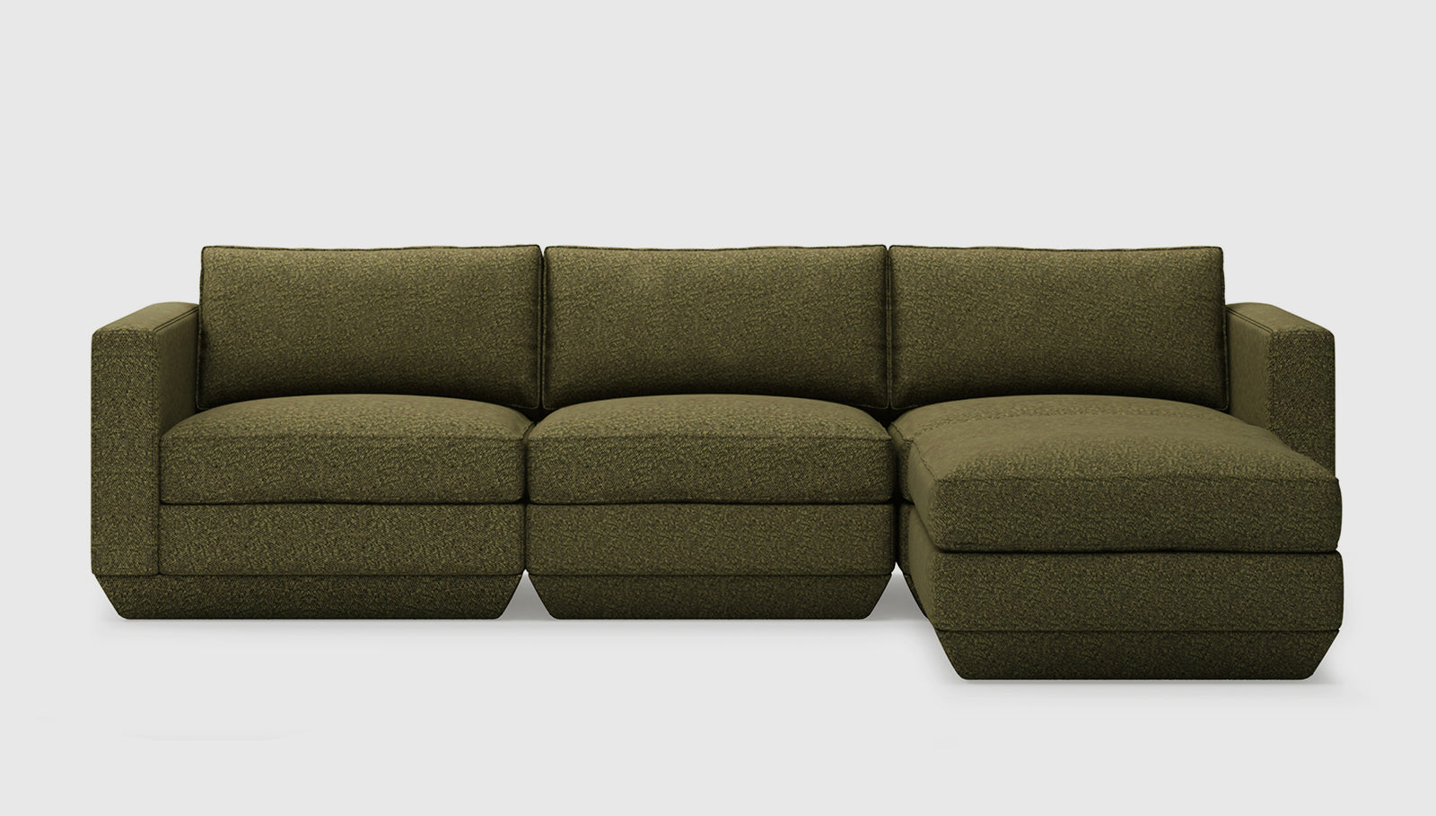 Podium Modular 4PC Sectional Sectionals Gus* Four Hands, Mid Century Modern Furniture, Old Bones Furniture Company, Old Bones Co, Modern Mid Century, Designer Furniture, https://www.oldbonesco.com/