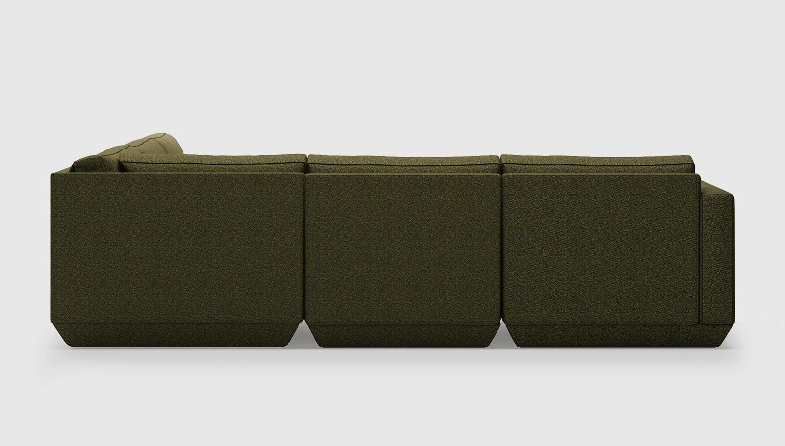 Podium Modular 5PC Corner Sectional Sectionals Gus* Four Hands, Mid Century Modern Furniture, Old Bones Furniture Company, Old Bones Co, Modern Mid Century, Designer Furniture, https://www.oldbonesco.com/